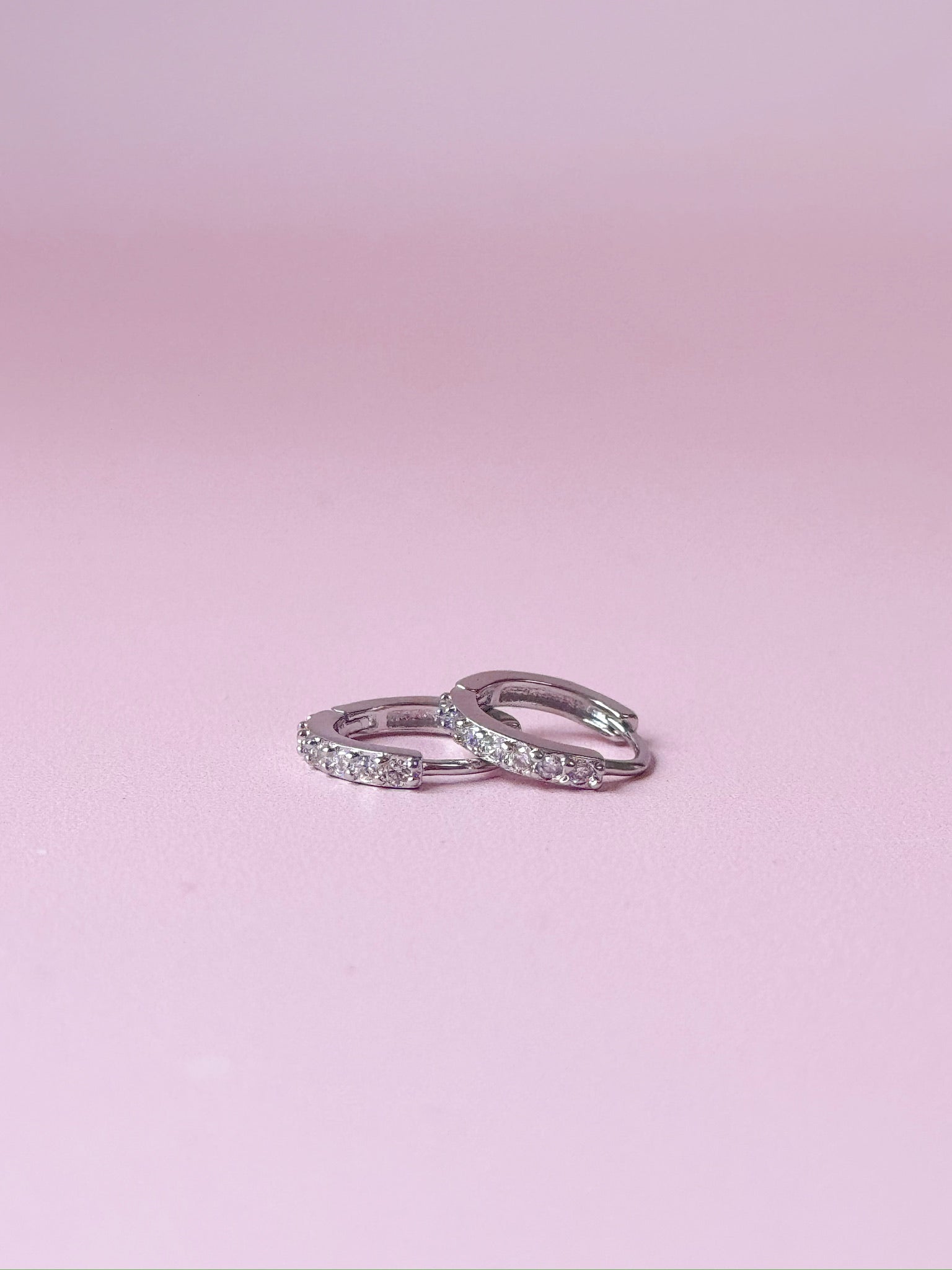 Mini Clear Jewel Huggies - Concordia Style Boutique