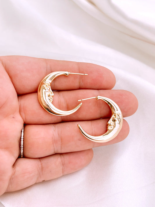 Chunky Happy Moon Hoops - Concordia Style Boutique