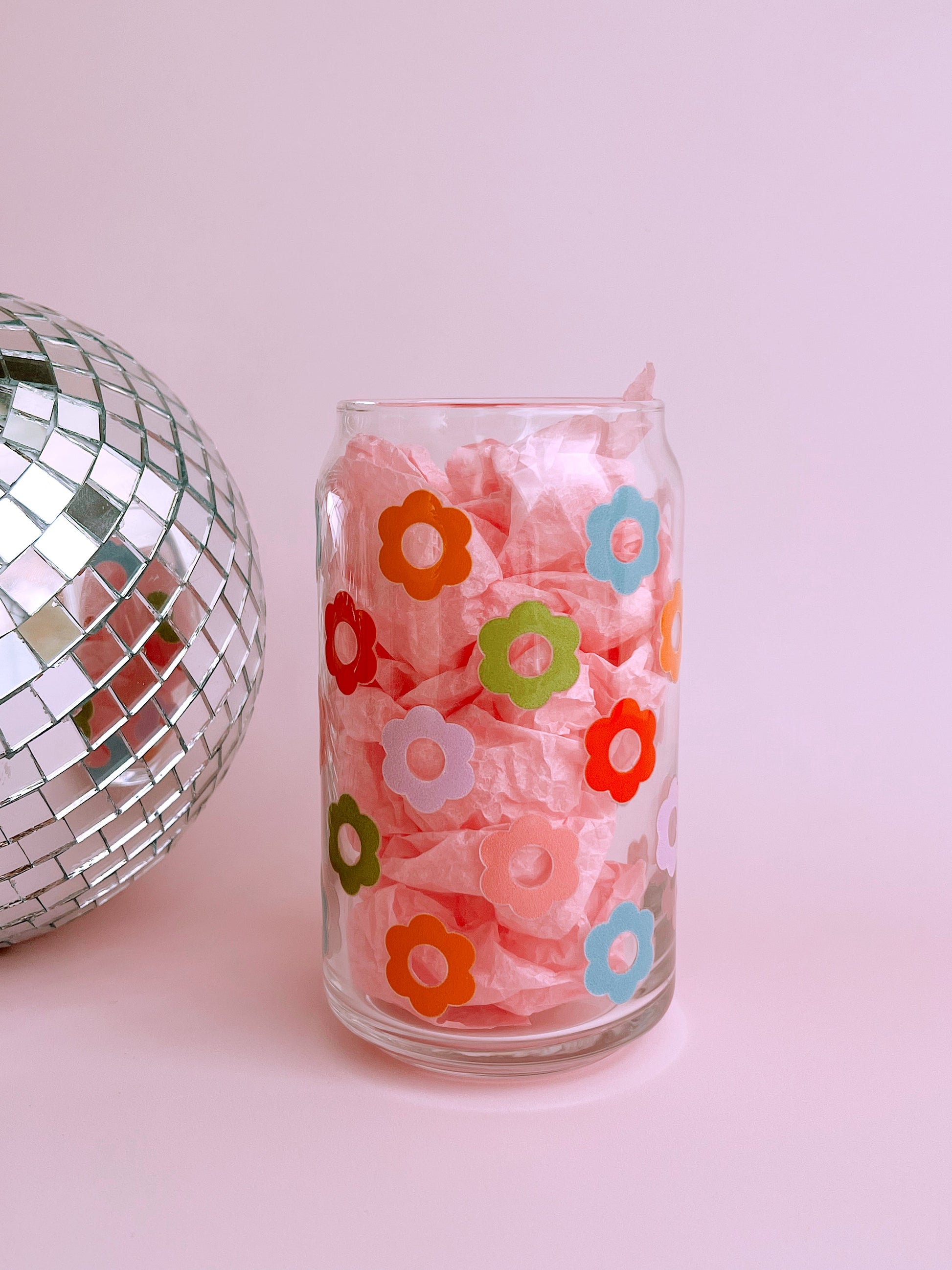 Rainbow Flower Glass Cup - Concordia Style Boutique