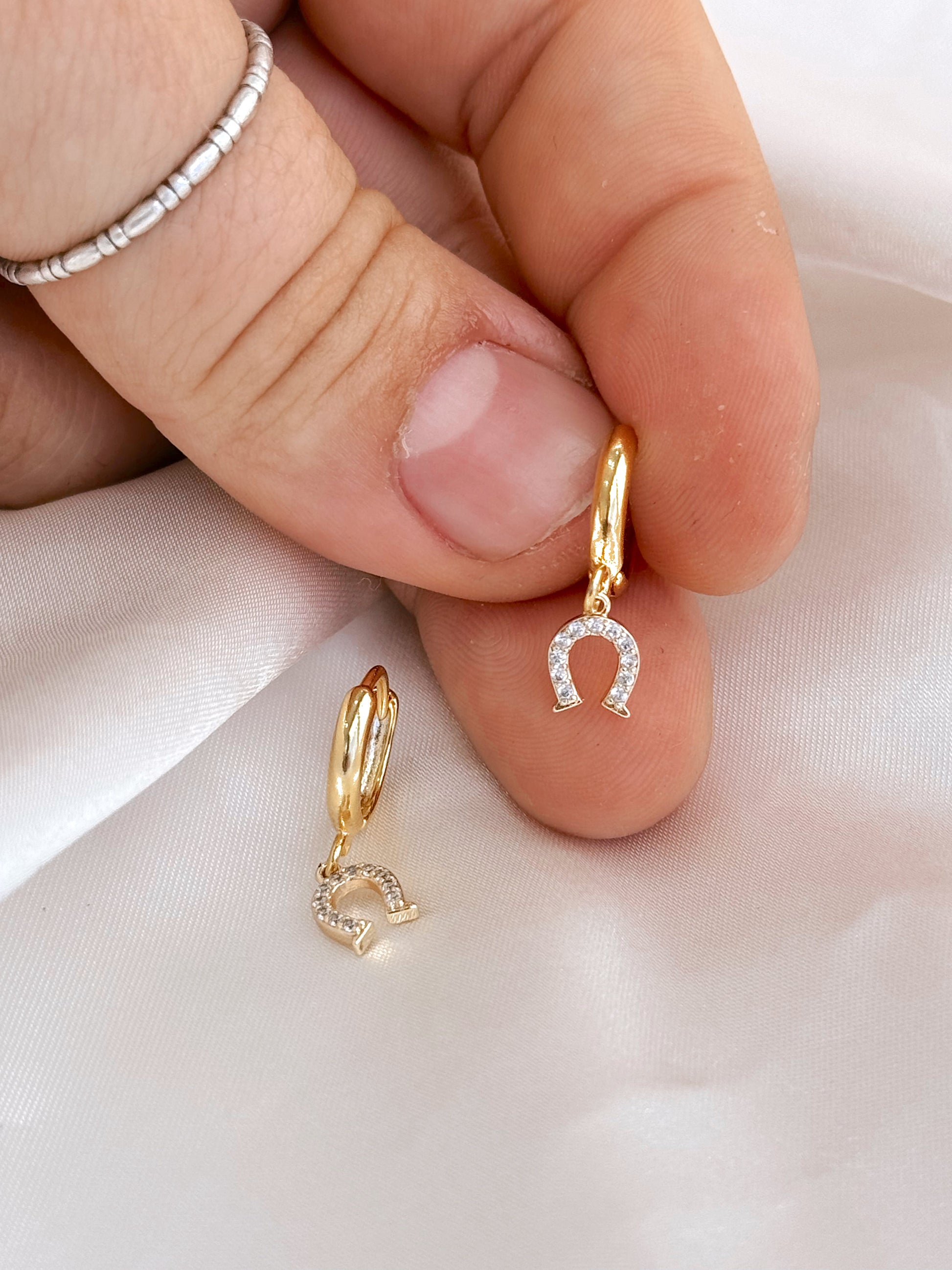 Tiny Horseshoe Huggies - Concordia Style Boutique