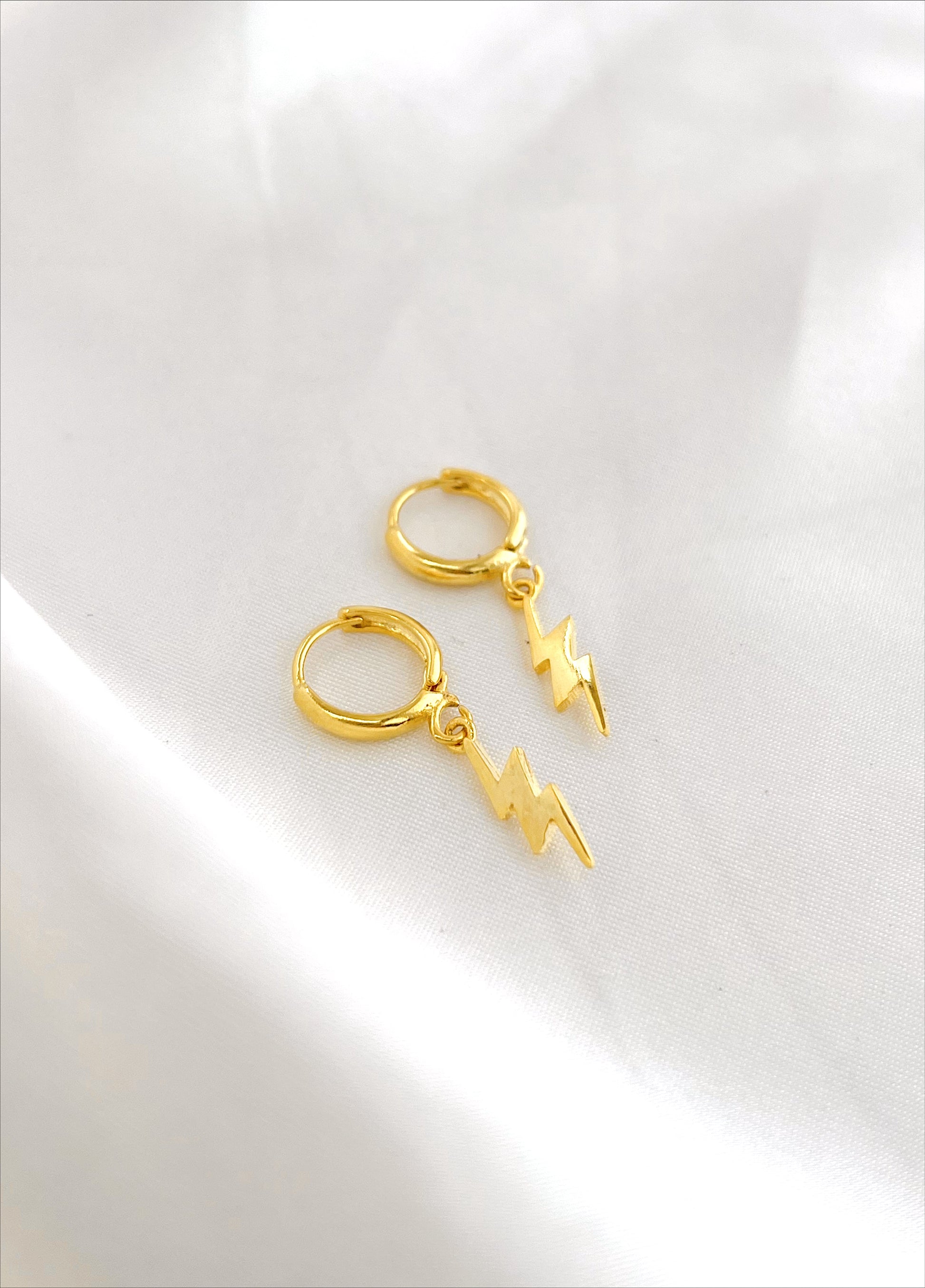 Gold Lightning Bolt Huggies - Concordia Style Boutique