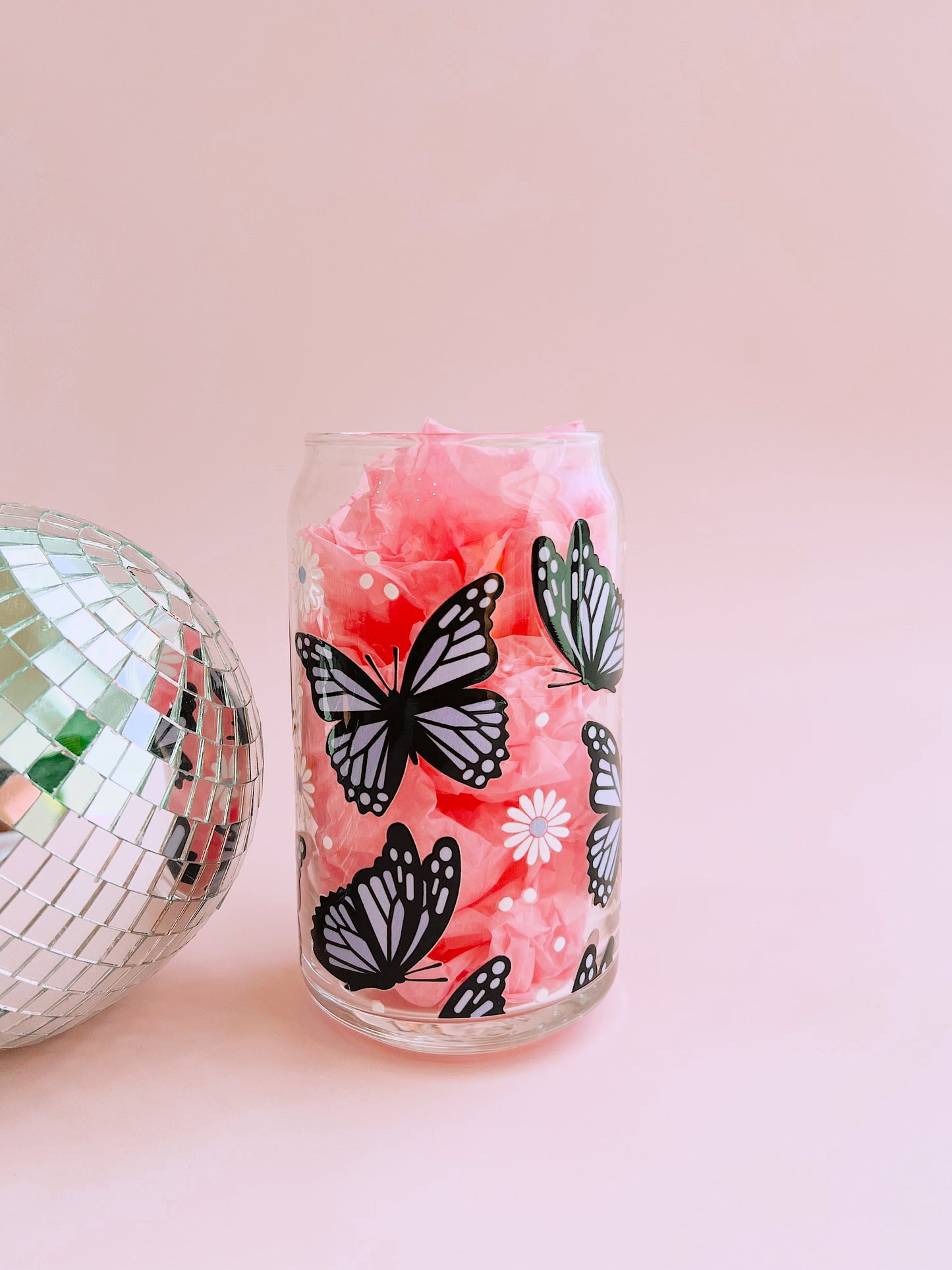 Monarch Butterfly Glass Cup (3 colors!) - Concordia Style Boutique