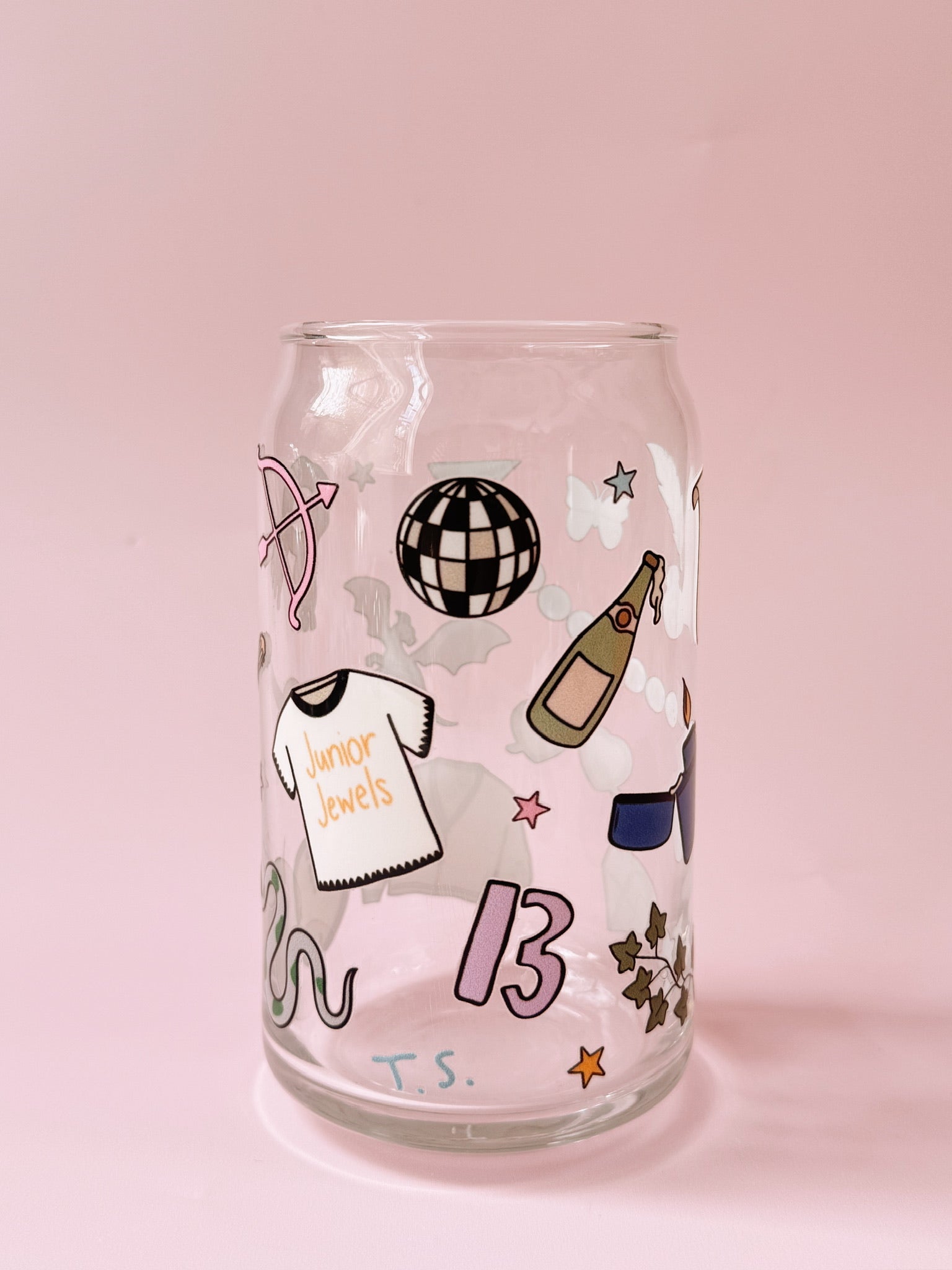Swiftie Motif Glass Cup - Concordia Style Boutique