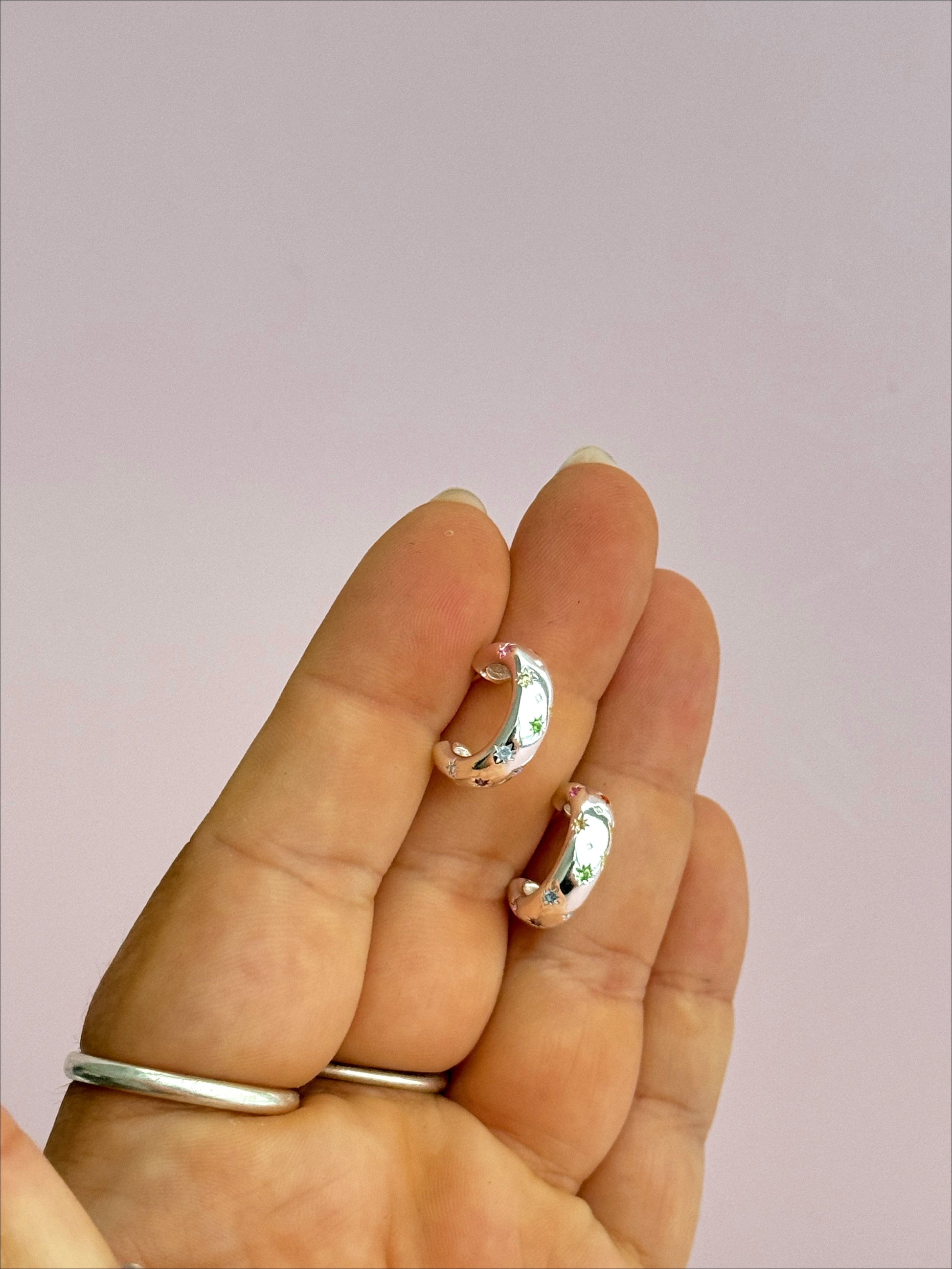 Bejeweled Chunky Hoops - Concordia Style Boutique