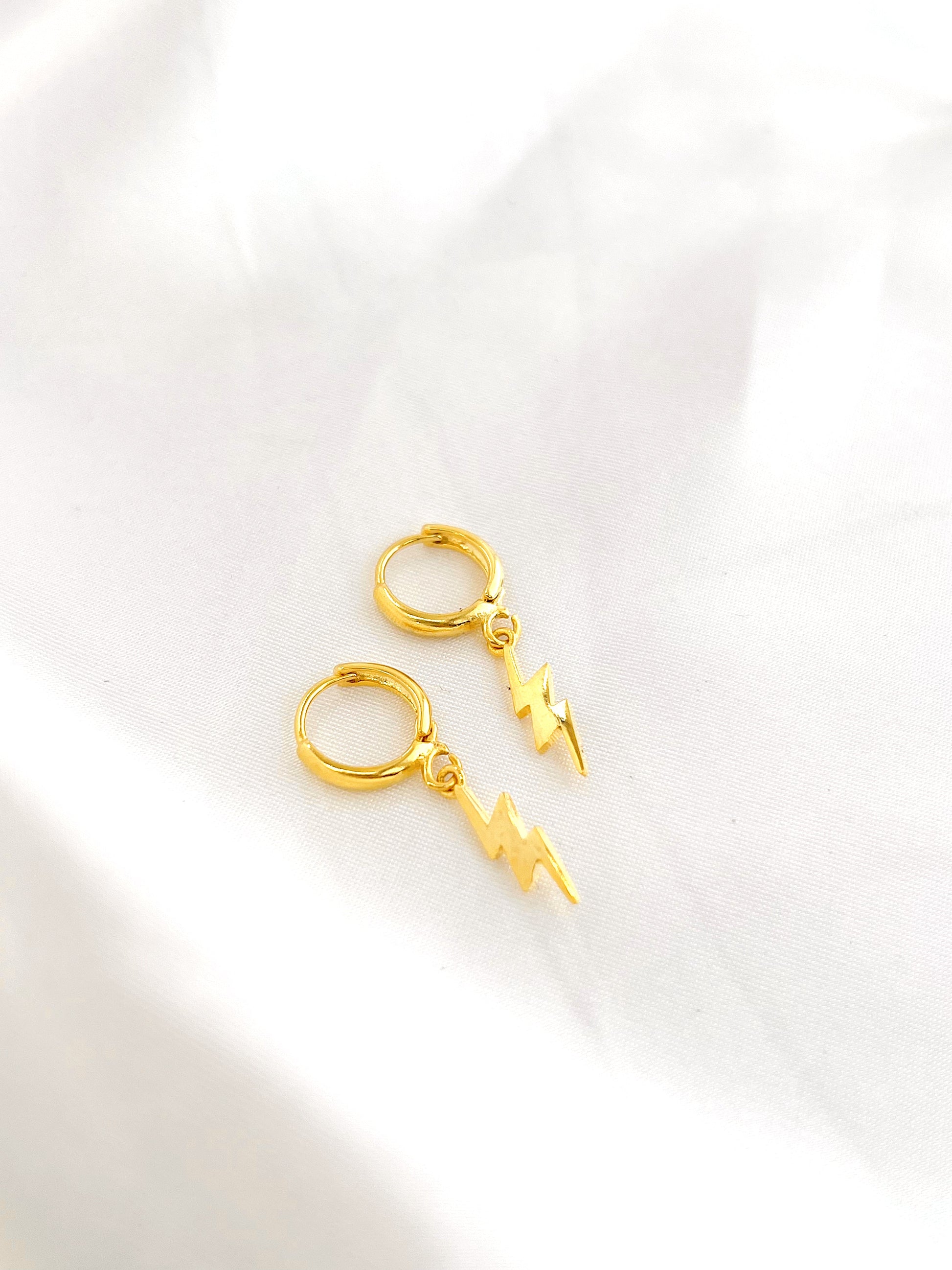 Gold Lightning Bolt Huggies - Concordia Style Boutique