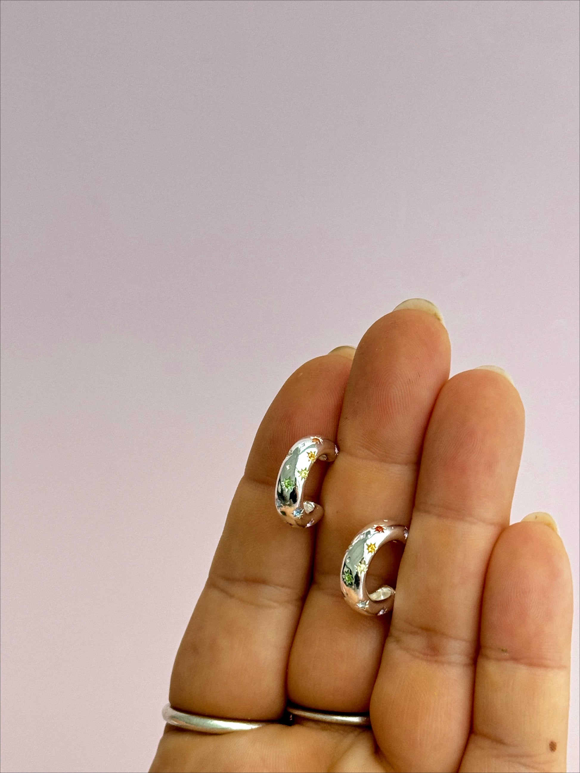 Bejeweled Chunky Hoops - Concordia Style Boutique