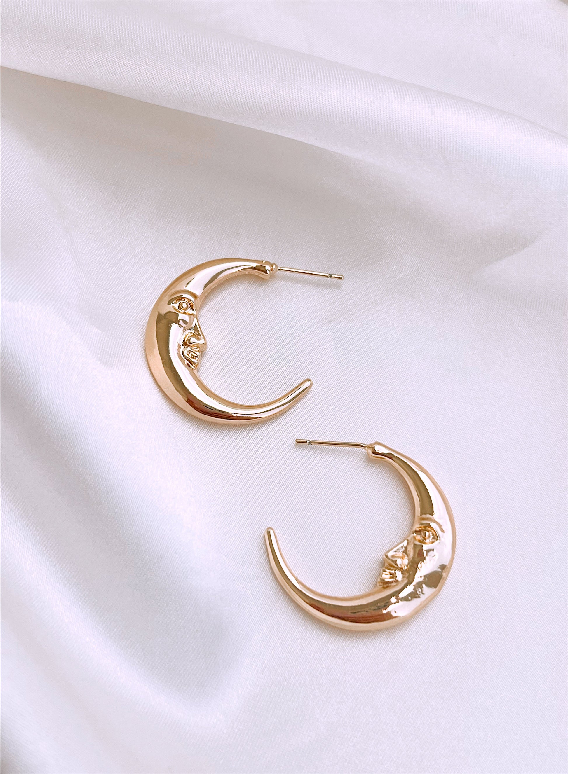 Chunky Happy Moon Hoops - Concordia Style Boutique