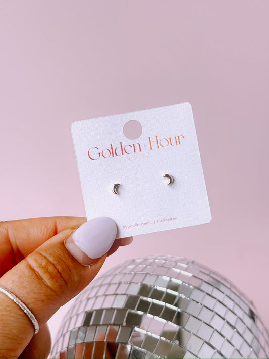 Mini Moon Studs - Concordia Style Boutique