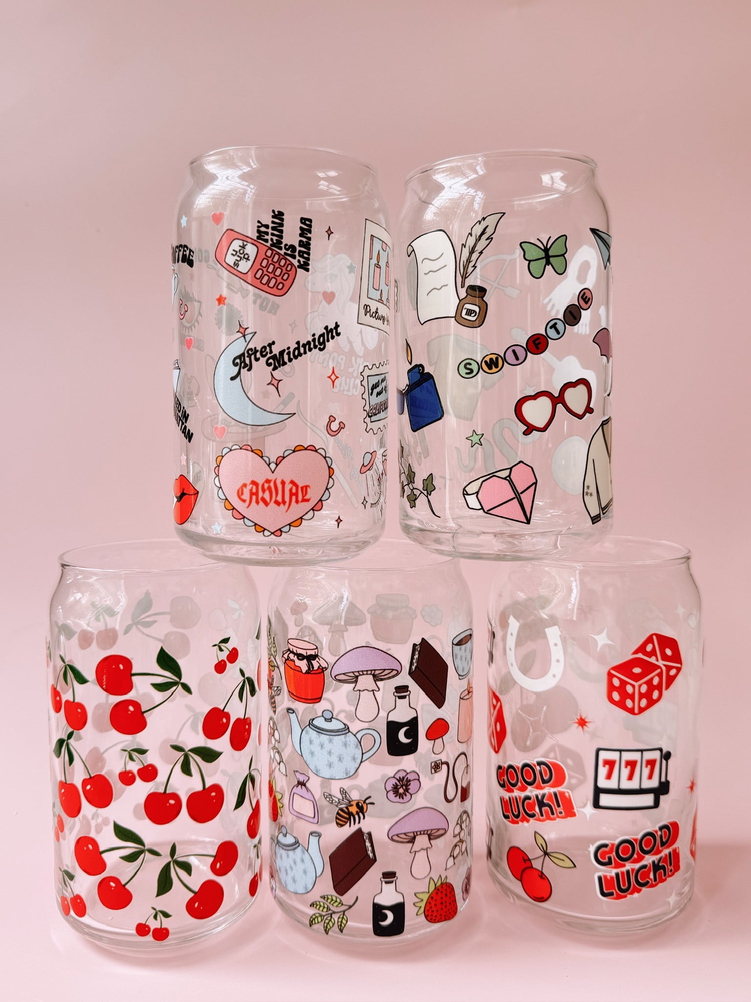 Swiftie Motif Glass Cup - Concordia Style Boutique