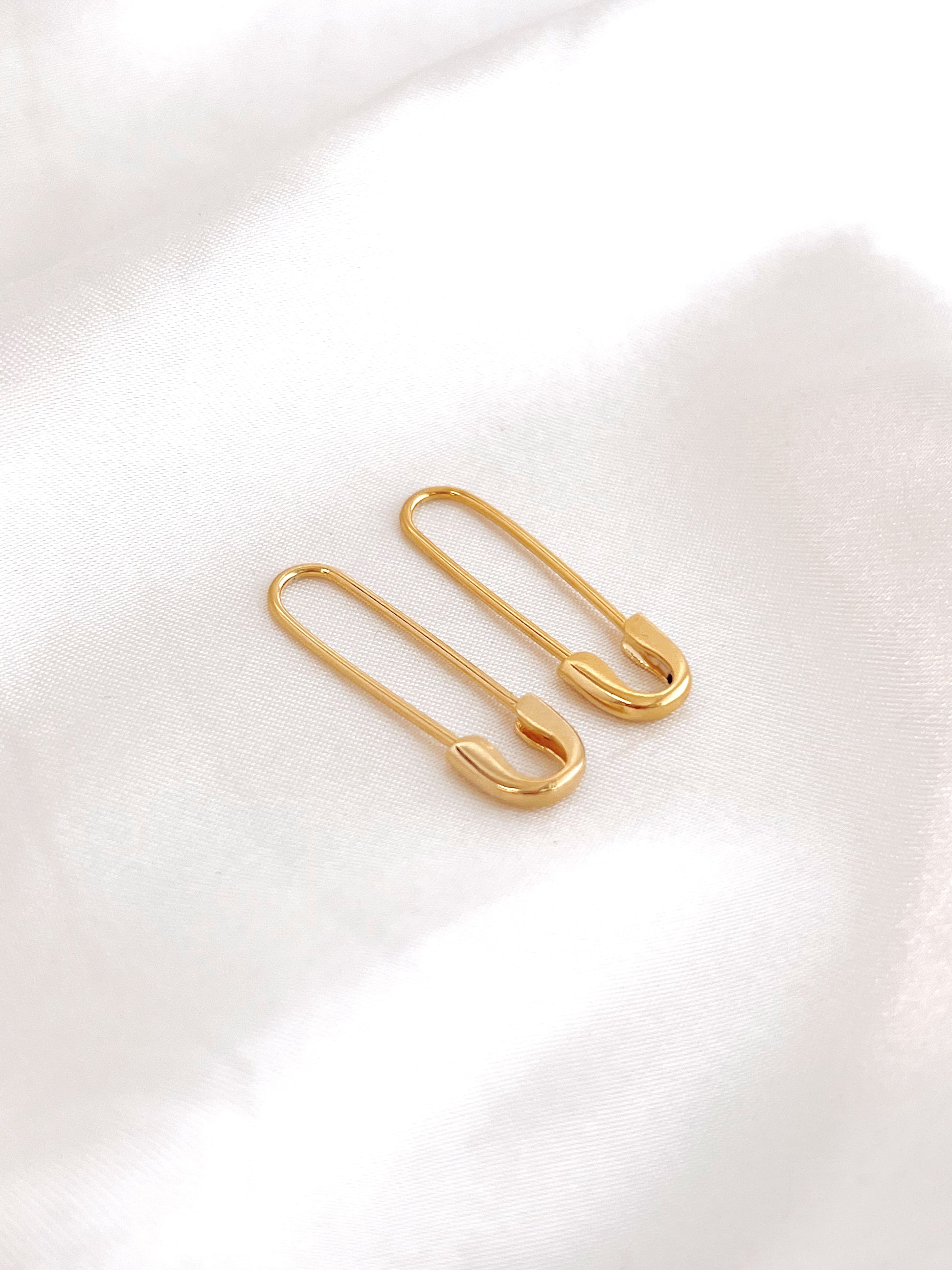 Safety Pin Earrings (Gold + Silver) - Concordia Style Boutique