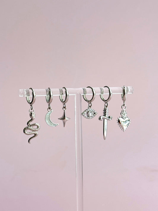 Poseidon Silver Huggies 6-Pack - Concordia Style Boutique
