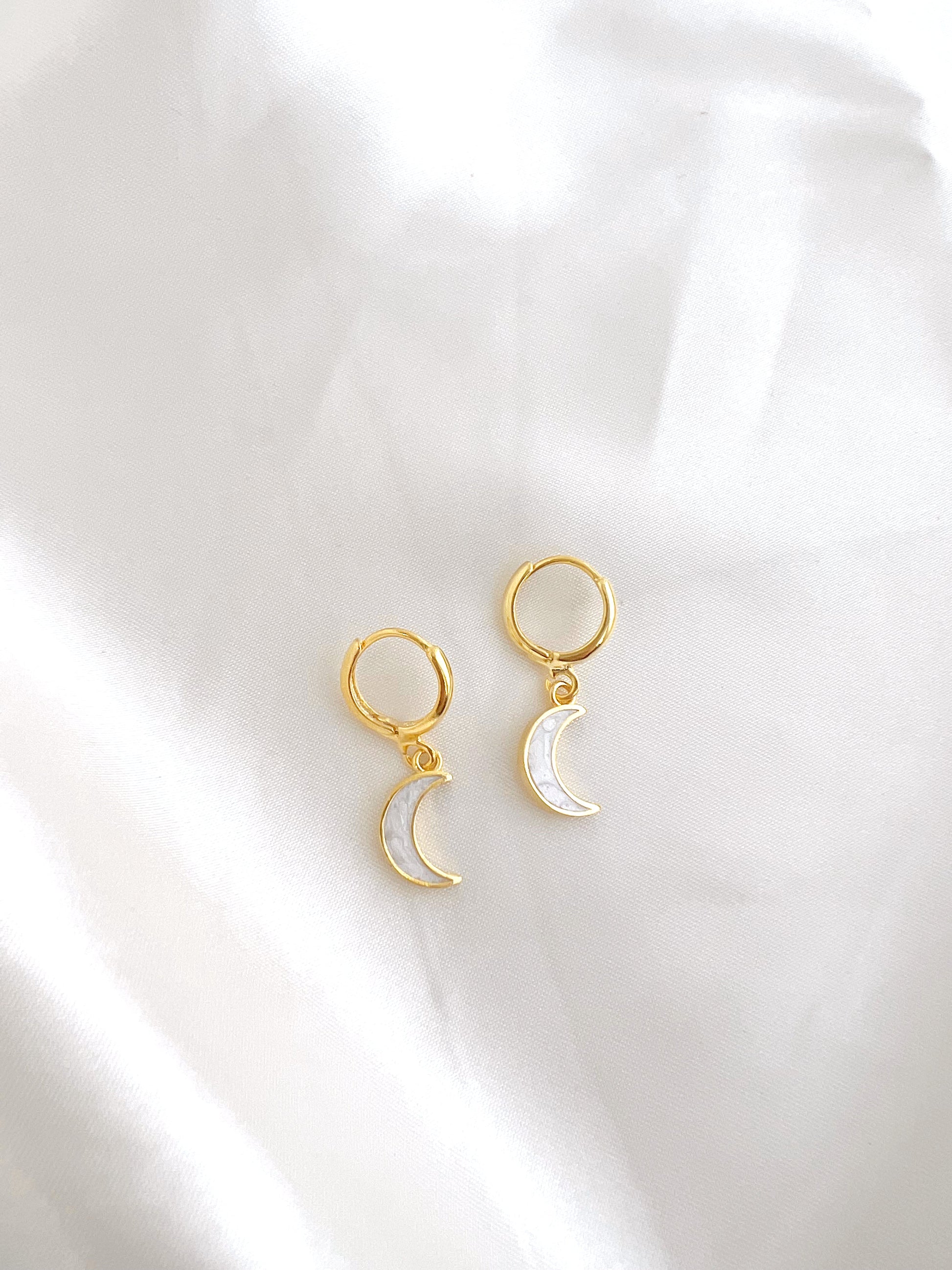 Gold Opal Moon Huggies - Concordia Style Boutique