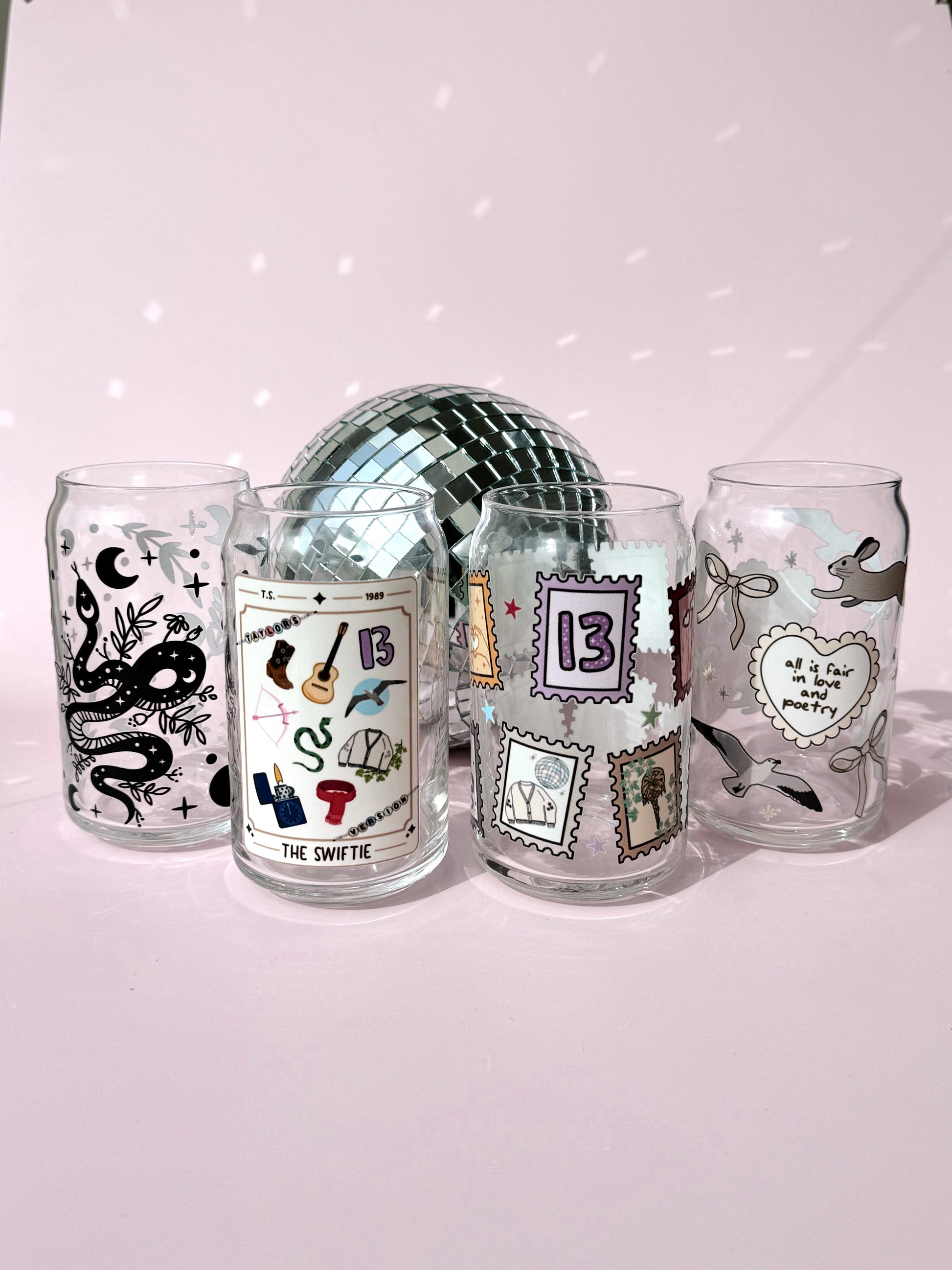 TS Swiftie Discography Glass Cup - Concordia Style Boutique
