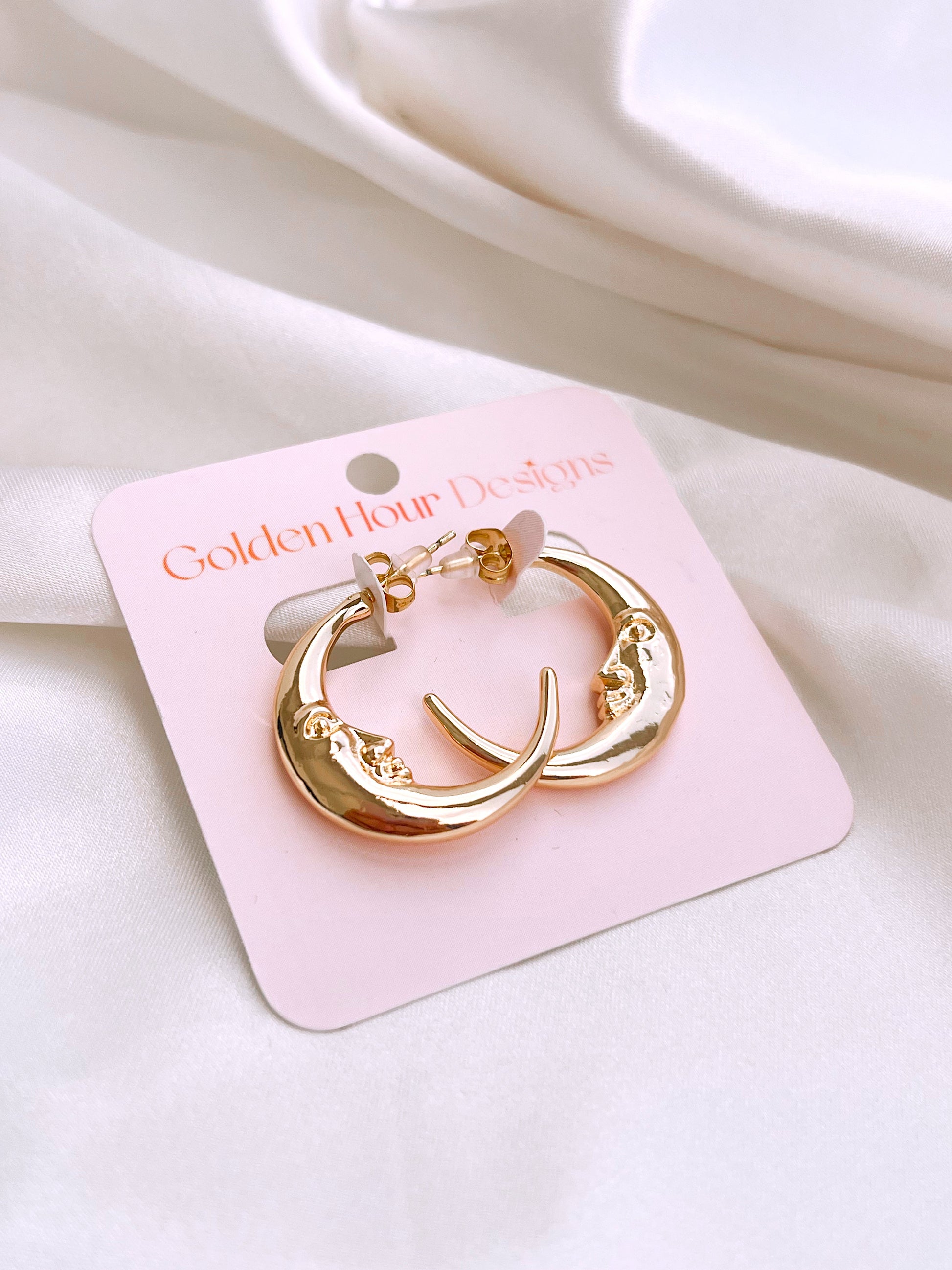 Chunky Happy Moon Hoops - Concordia Style Boutique
