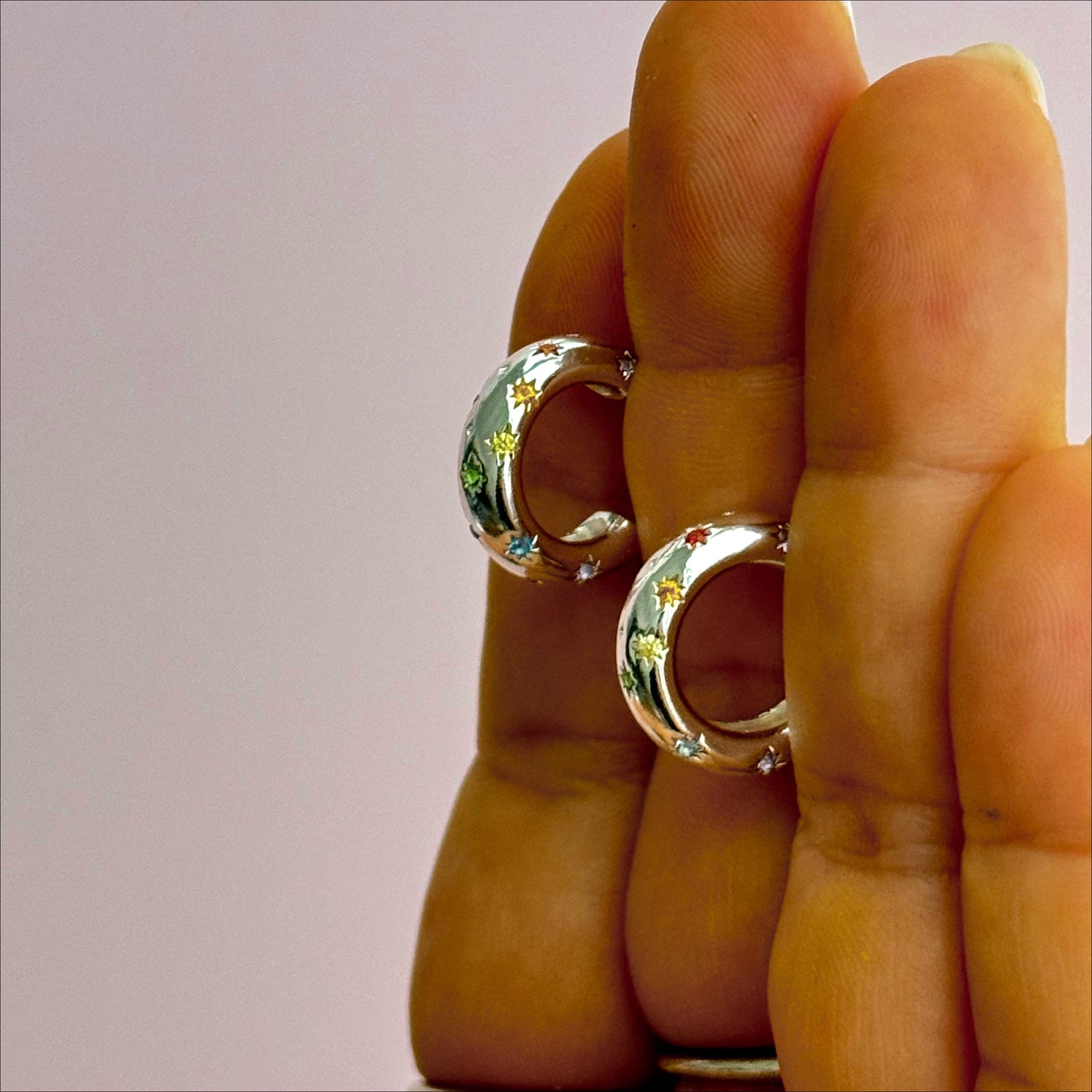 Bejeweled Chunky Hoops - Concordia Style Boutique