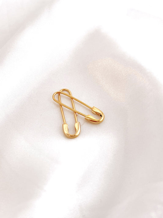 Safety Pin Earrings (Gold + Silver) - Concordia Style Boutique