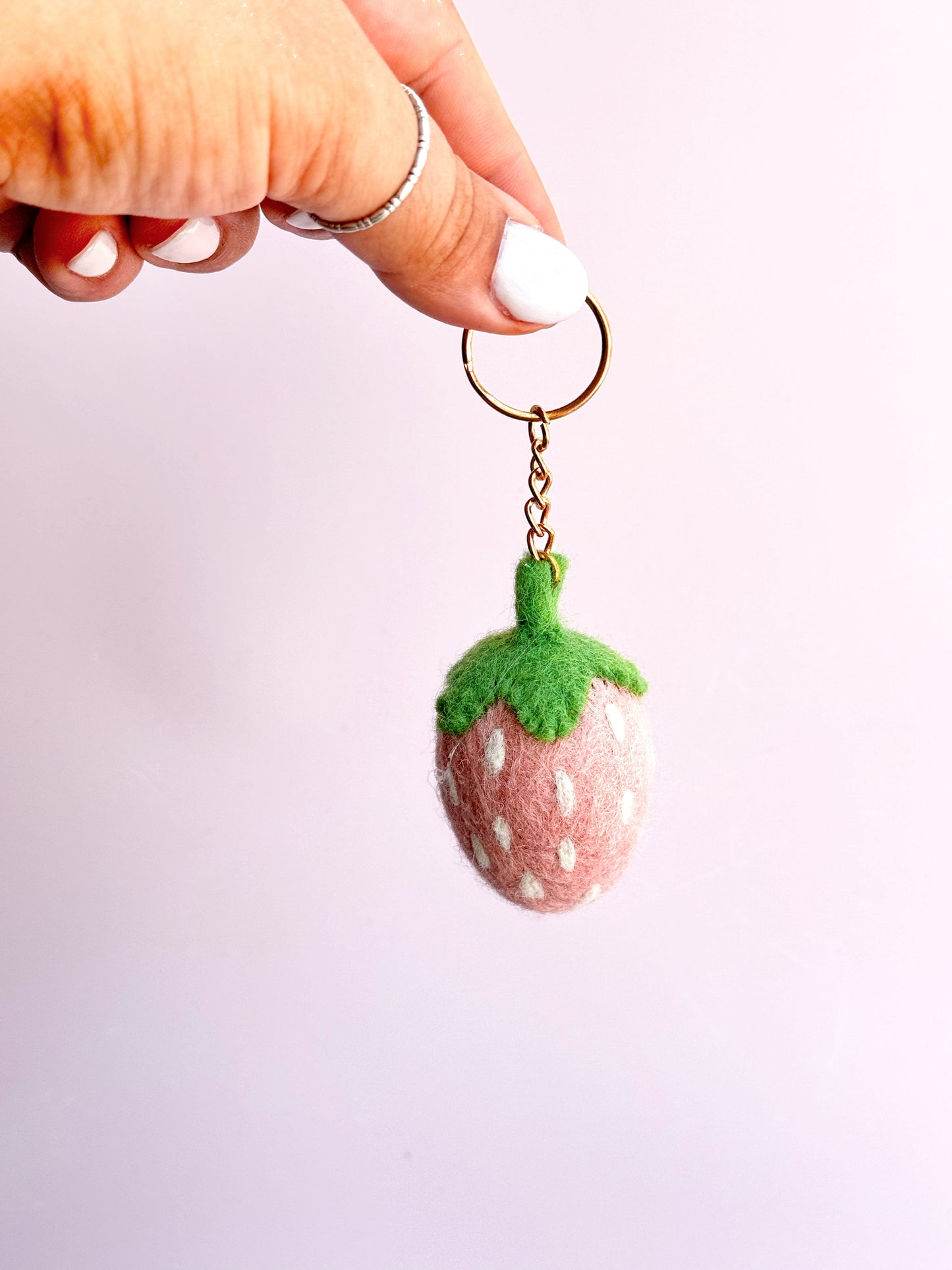 Strawberry Felt Keychain - Concordia Style Boutique