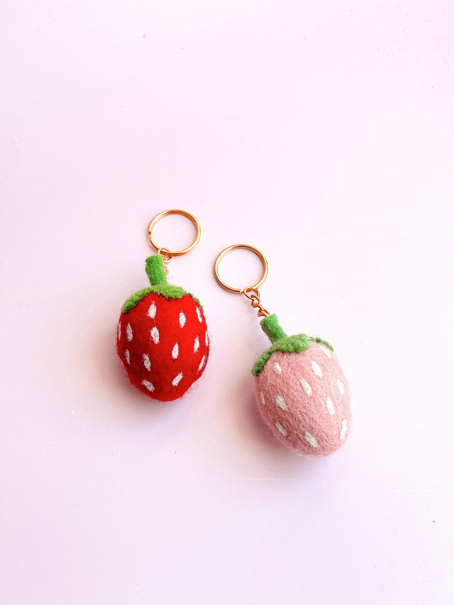 Strawberry Felt Keychain - Concordia Style Boutique