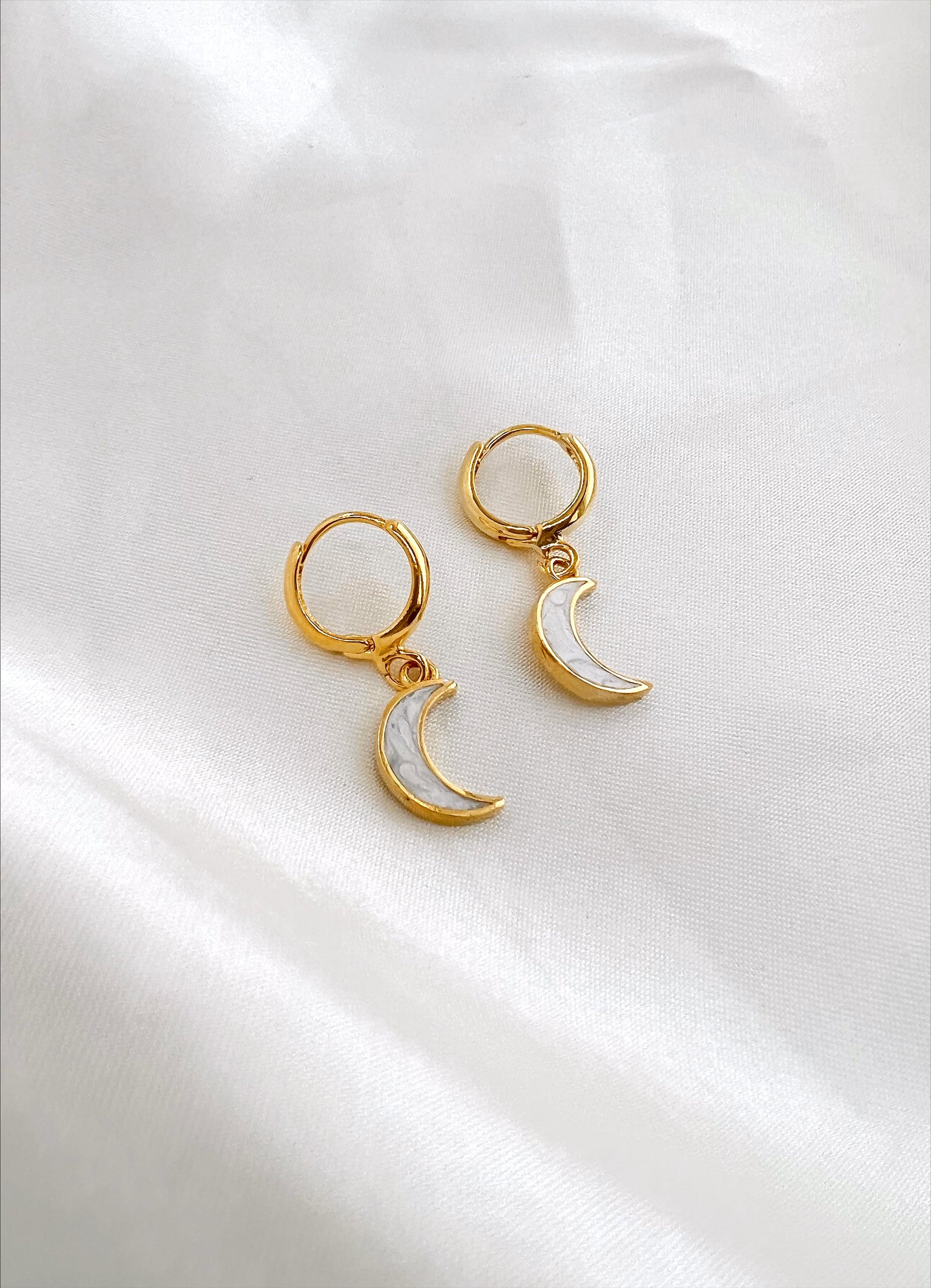 Gold Opal Moon Huggies - Concordia Style Boutique