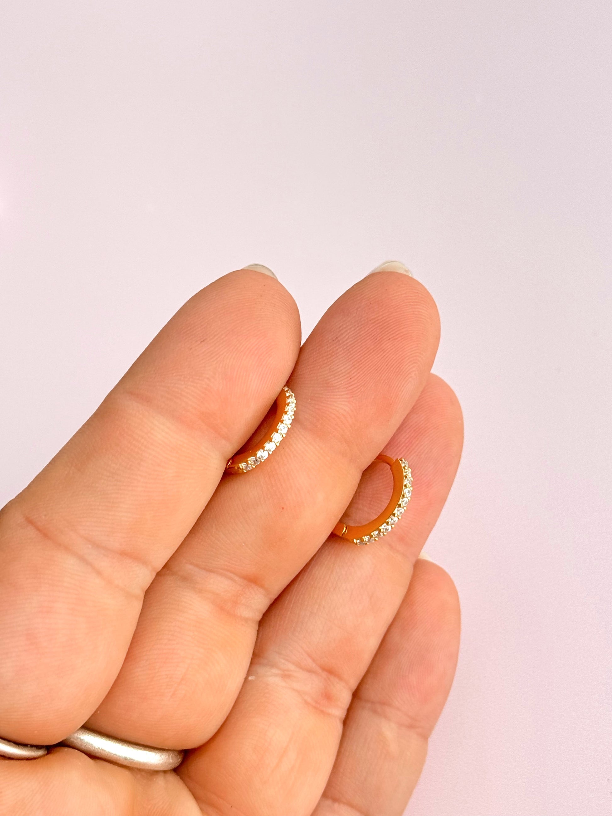 Mini Clear Jewel Huggies - Concordia Style Boutique