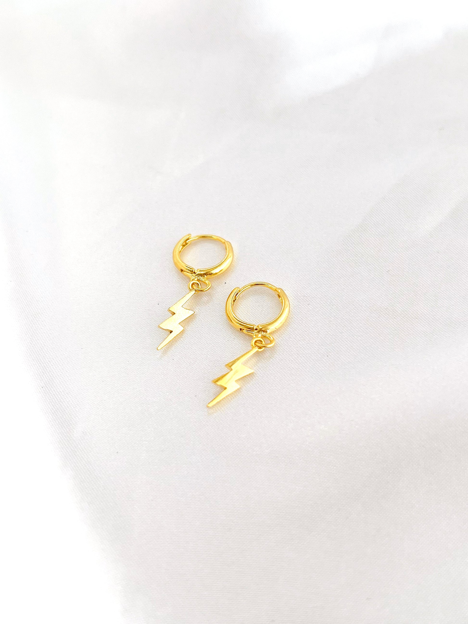 Gold Lightning Bolt Huggies - Concordia Style Boutique