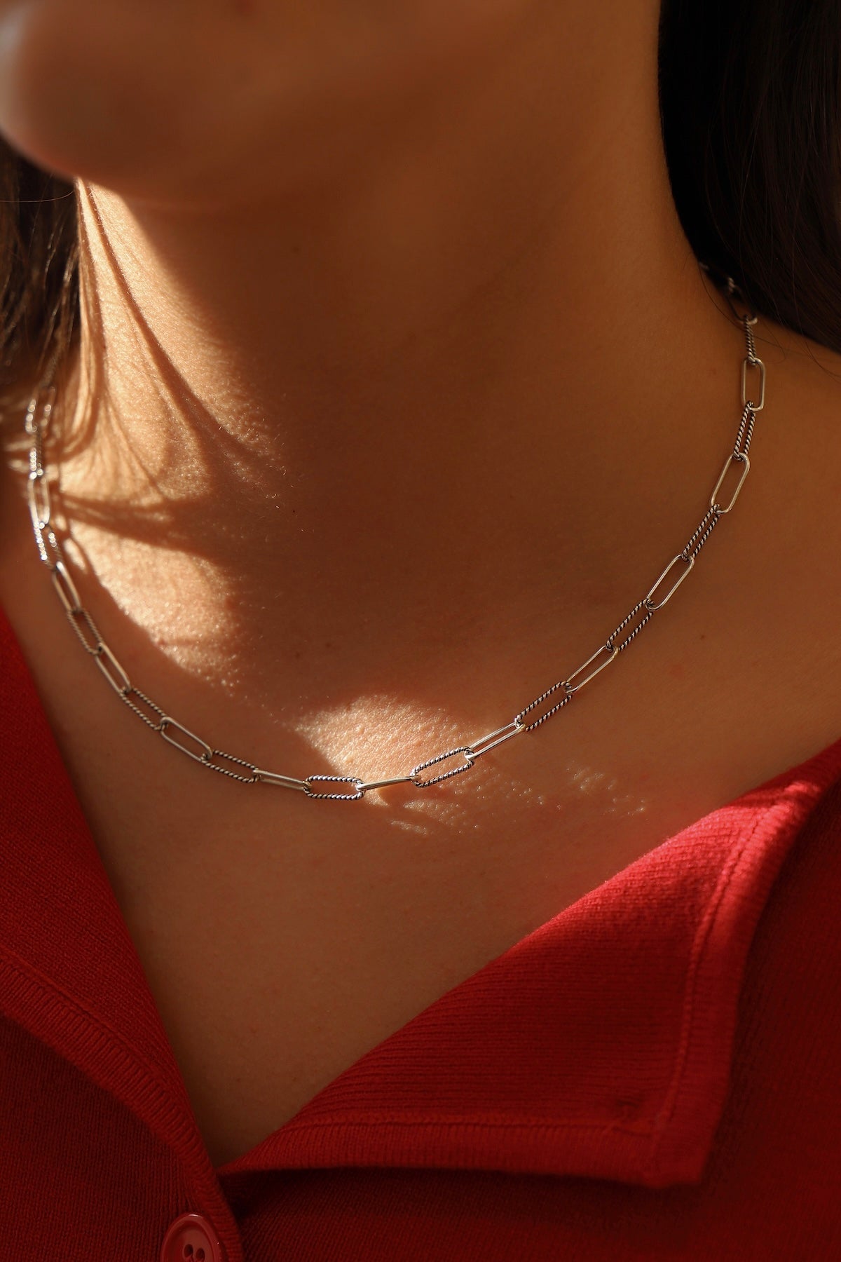 CECILIA PAPERCLIP CHAIN - ANTIQUE SILVER - Concordia Style Boutique