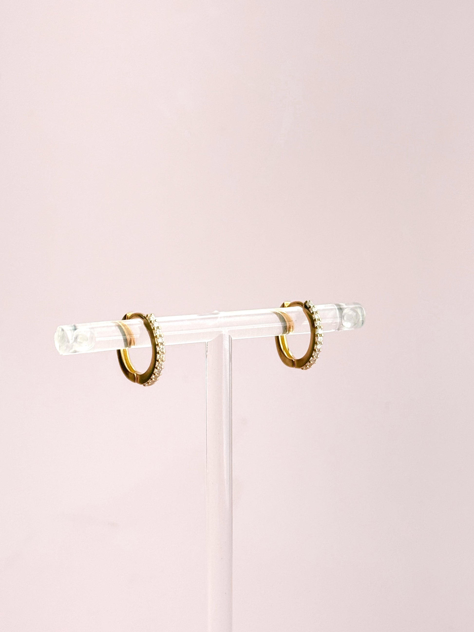 Mini Clear Jewel Huggies - Concordia Style Boutique