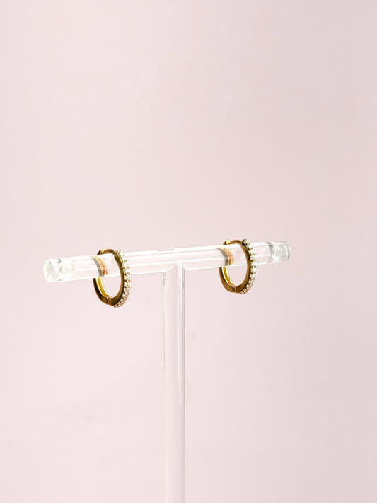 Mini Clear Jewel Huggies - Concordia Style Boutique