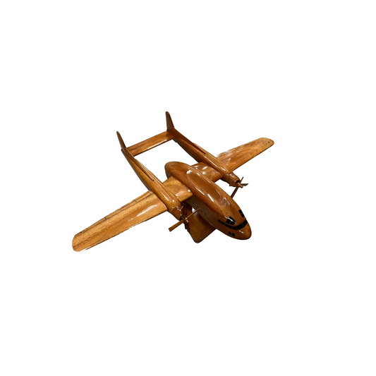The C119 Flying boxcar Mahogany Wood Desktop Airplane Model