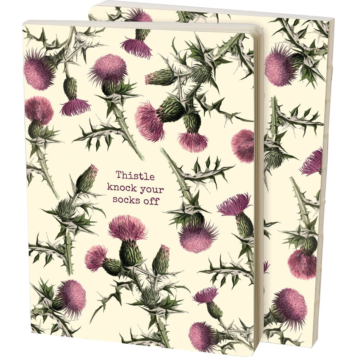 Thistle Knock Your Socks Off Double-Sided Journal | 160 Lined Pages Notebook - Concordia Style Boutique