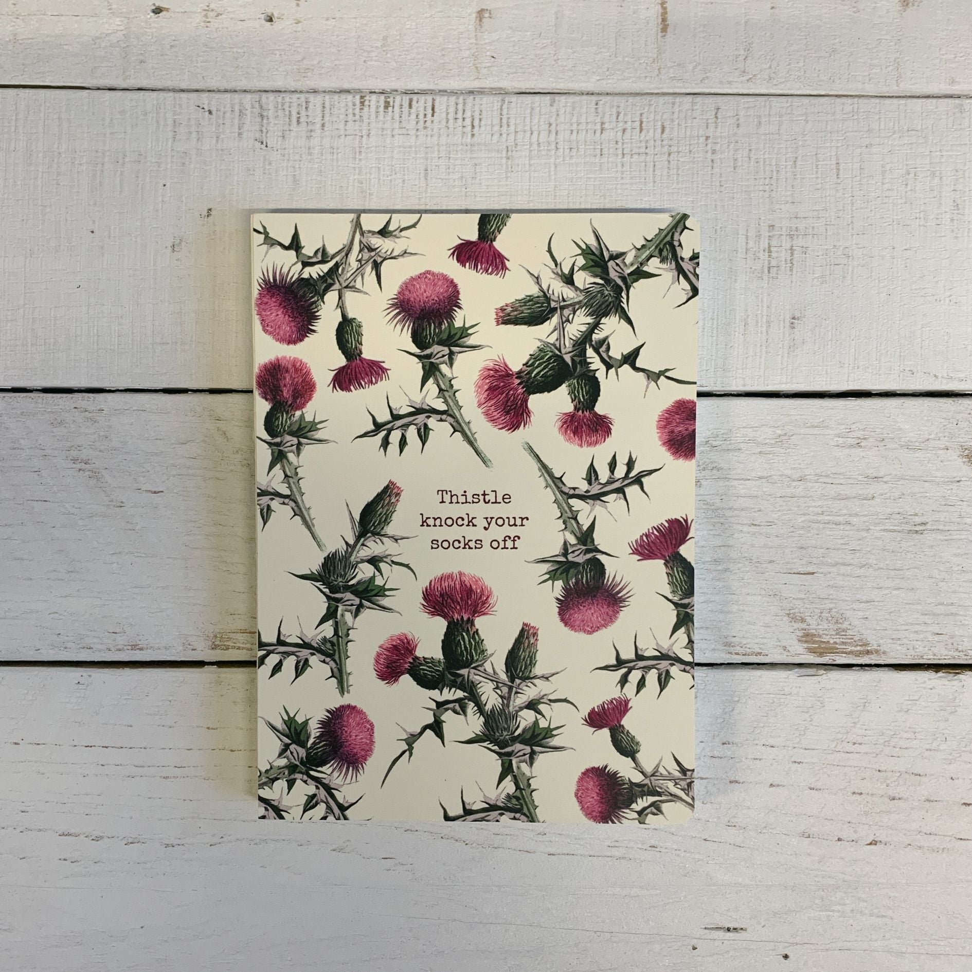 Thistle Knock Your Socks Off Double-Sided Journal | 160 Lined Pages Notebook - Concordia Style Boutique