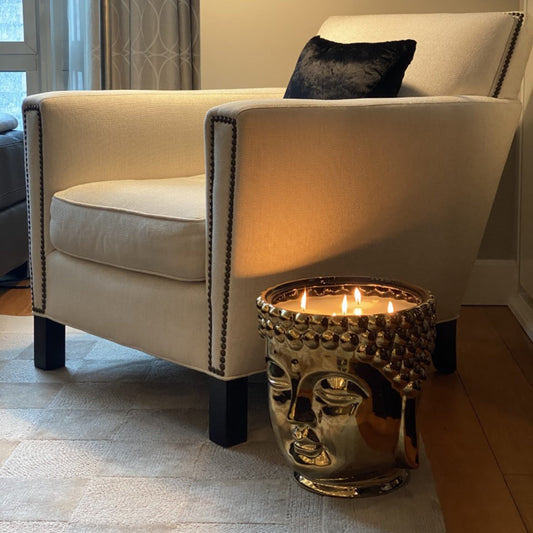 Gold Grande Buddha Candle - Concordia Style Boutique