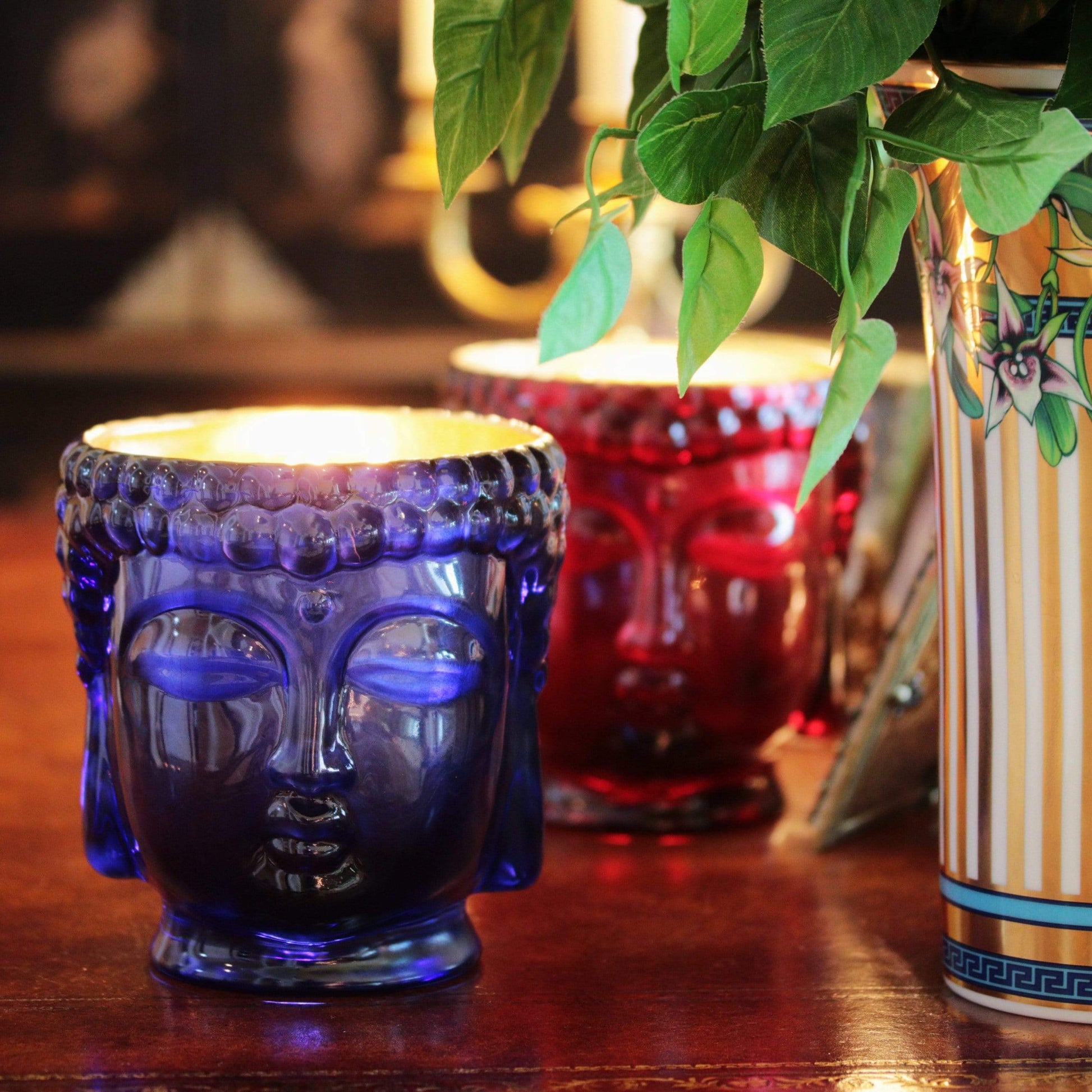 Caesonia | 24K Gold Sapphire Blue Glass Buddha Royale - Concordia Style Boutique
