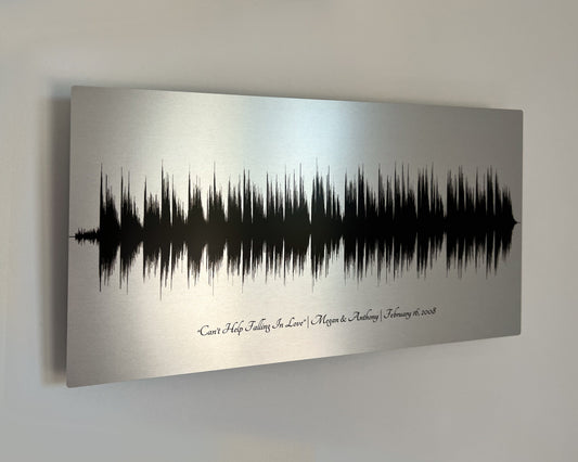 10 Year Anniversary Gift | Wedding Song | Tin Metal Print