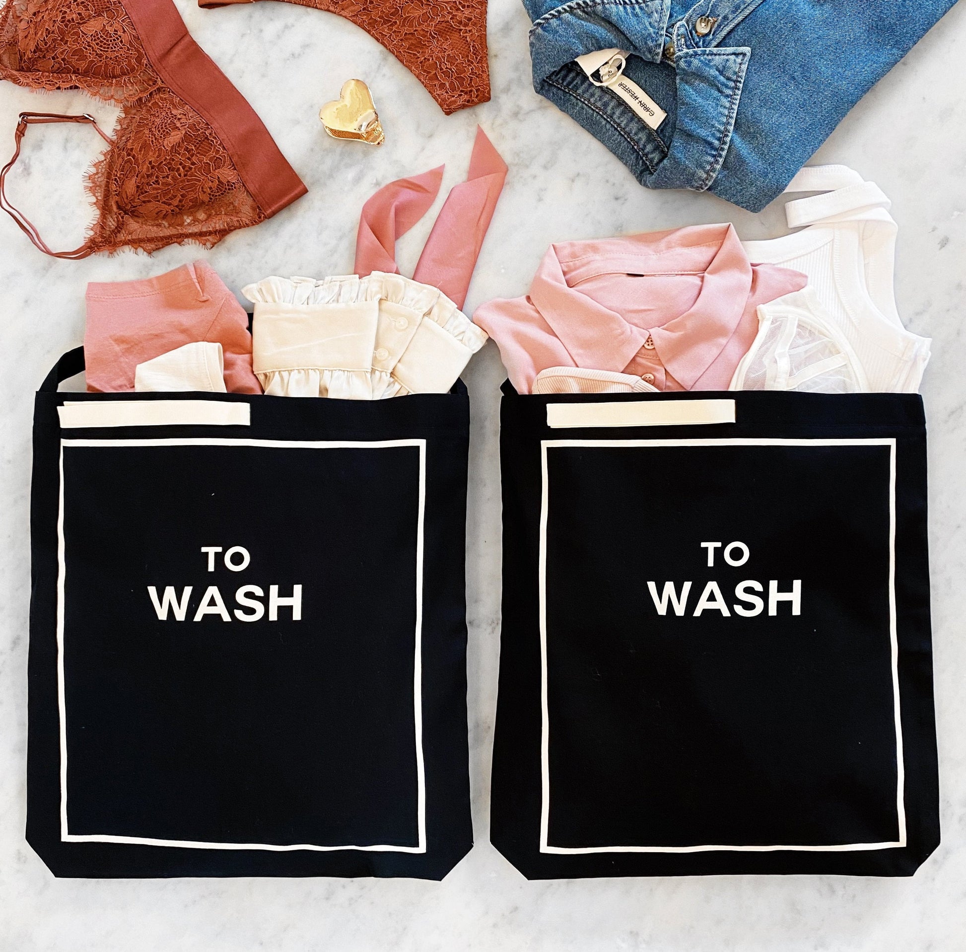 To Wash Laundry Bag, Black - Concordia Style Boutique