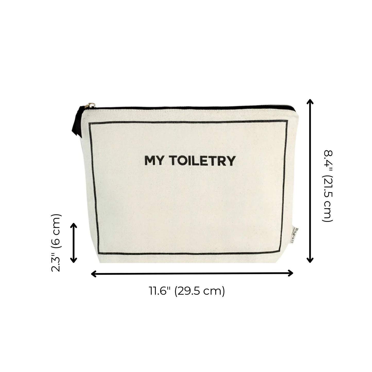 Toiletry Pouch with Coated Lining, Cream - Concordia Style Boutique