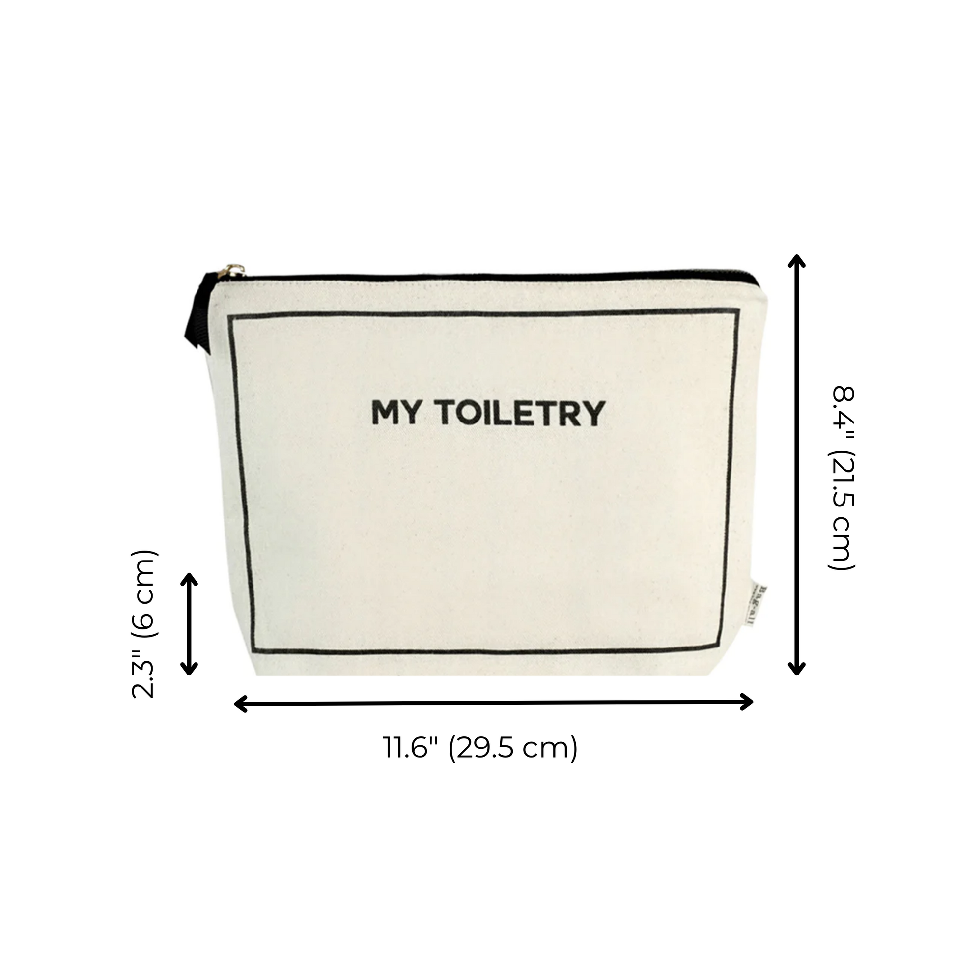 Toiletry Pouch with Coated Lining, Cream - Concordia Style Boutique