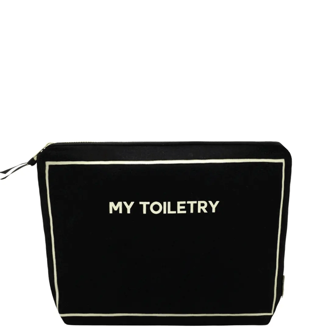 Toiletry Pouch with Coated Lining, Black - Concordia Style Boutique