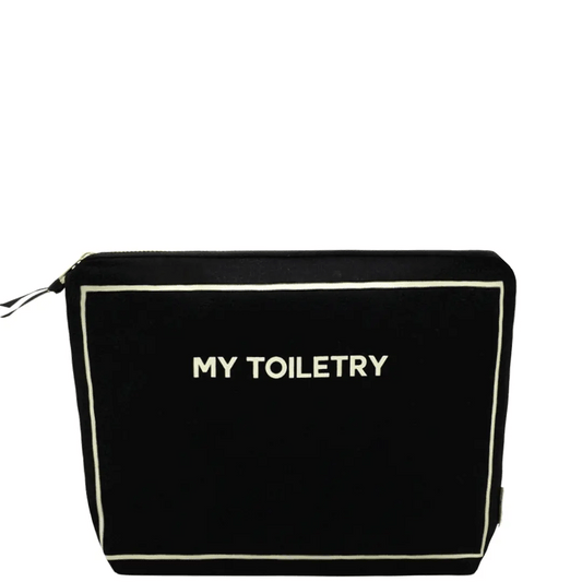 Toiletry Pouch with Coated Lining, Black - Concordia Style Boutique