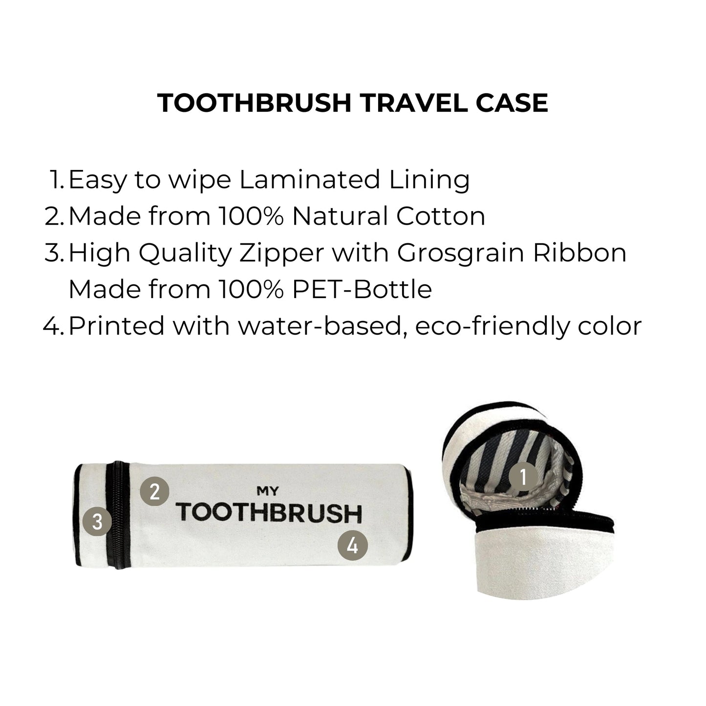 Toothbrush Travel Case, Cream - Concordia Style Boutique