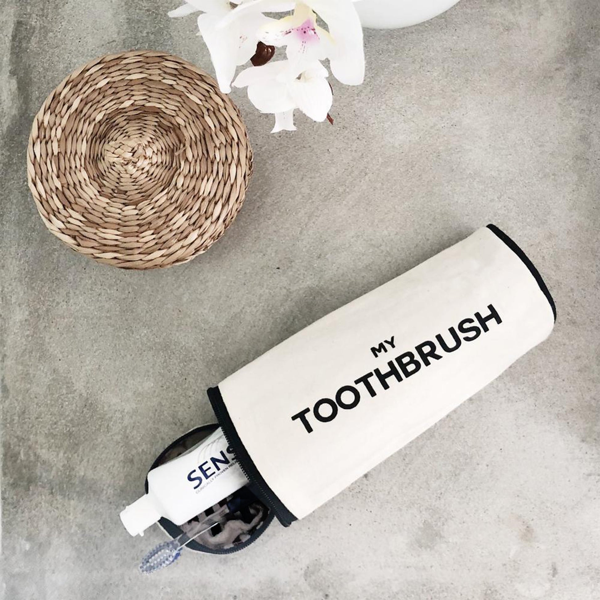Toothbrush Travel Case, Cream - Concordia Style Boutique