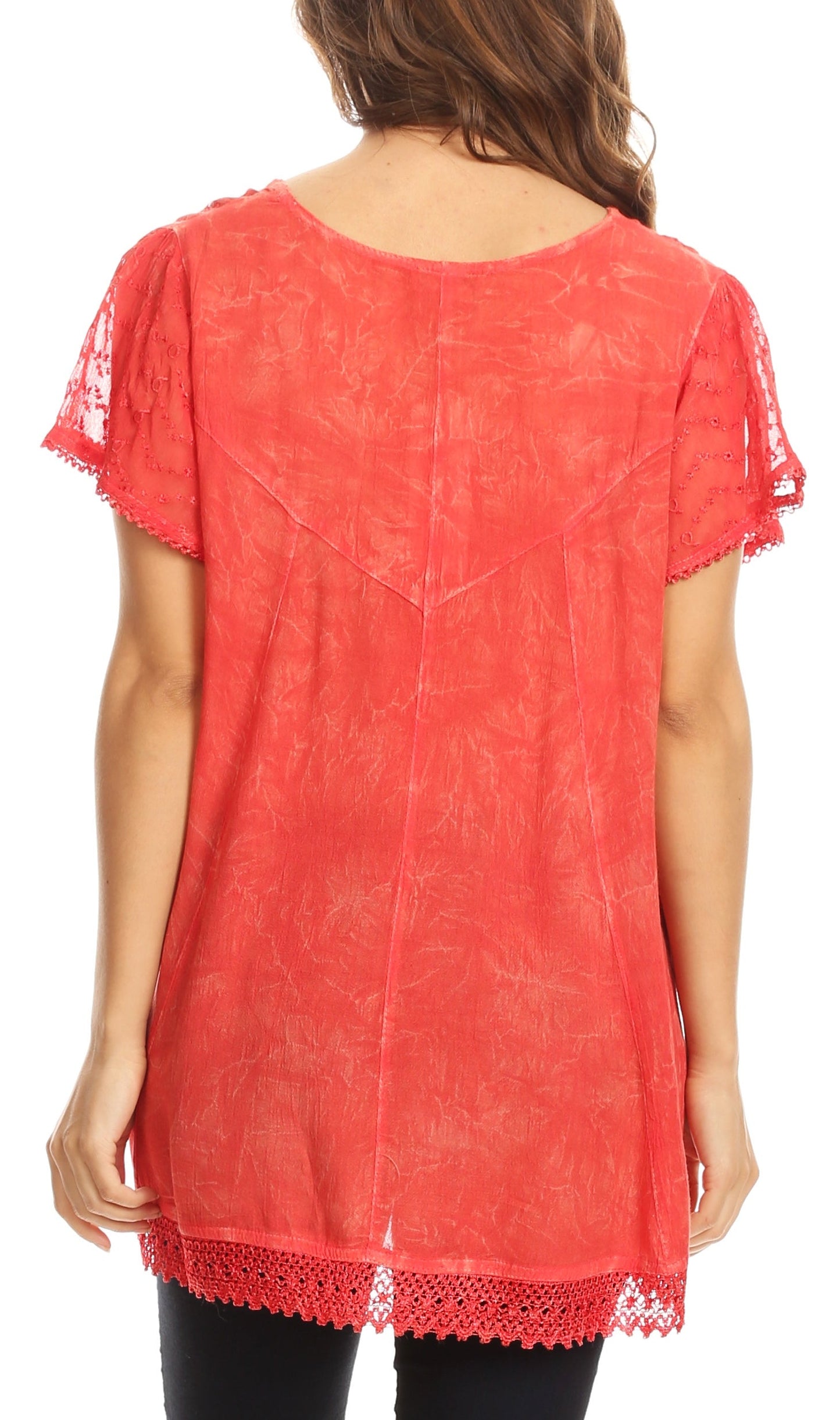 Sakkas Hope Embroidery And Seqiun Accents Summer Blouse - Concordia Style Boutique