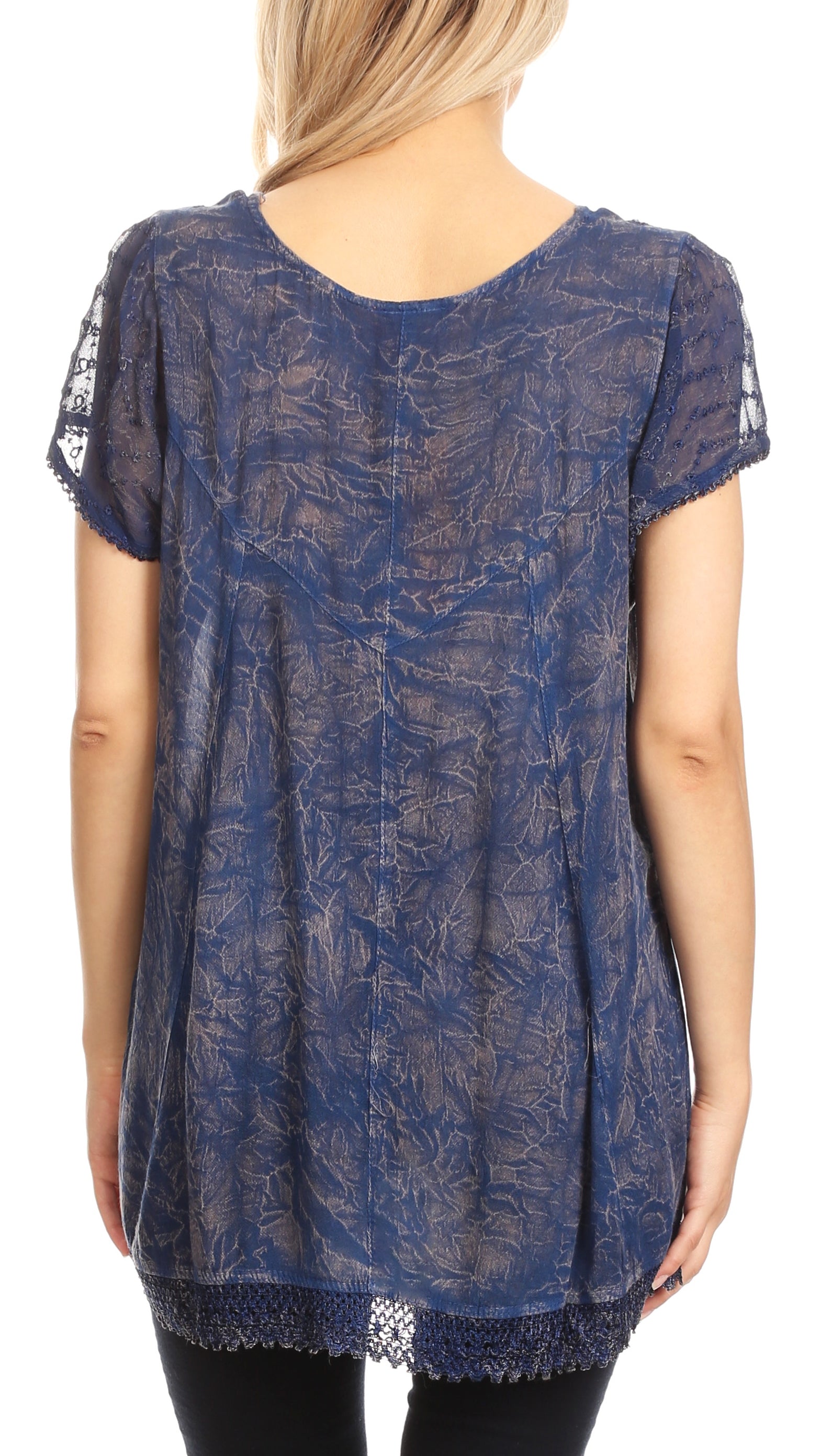 Sakkas Hope Embroidery And Seqiun Accents Summer Blouse - Concordia Style Boutique