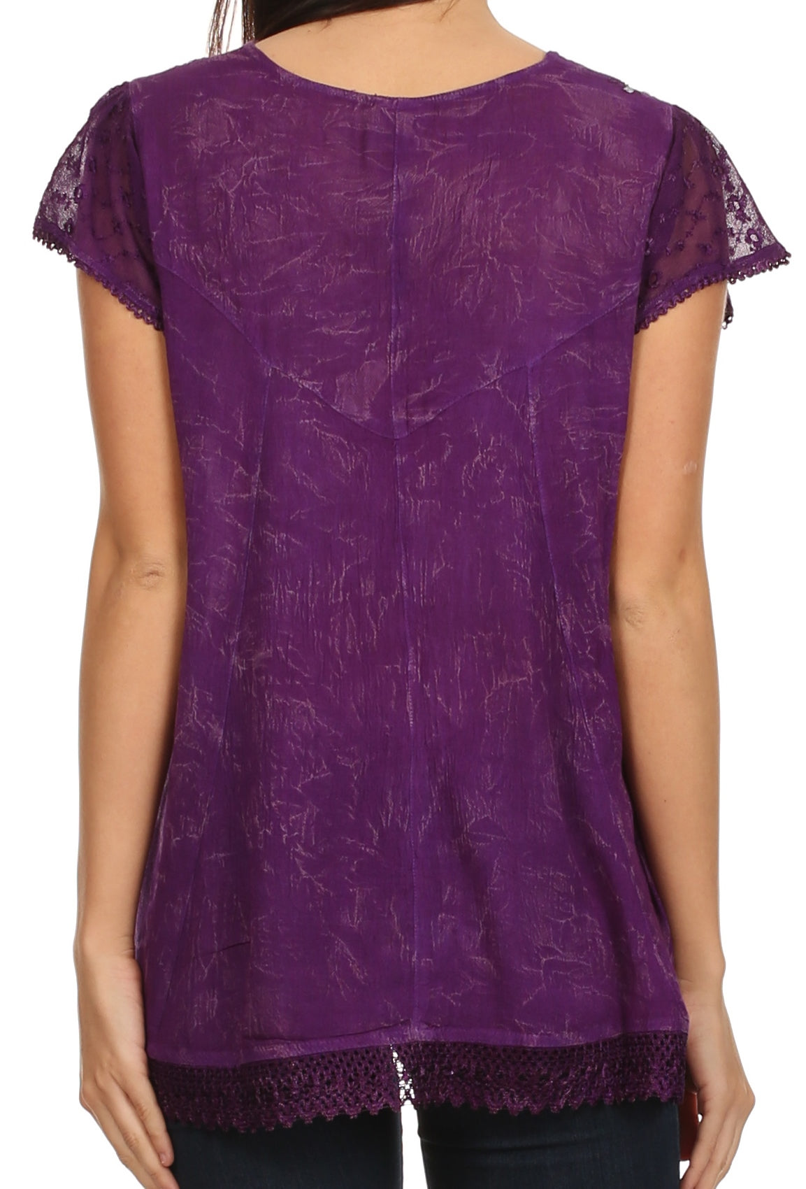 Sakkas Hope Embroidery And Seqiun Accents Summer Blouse - Concordia Style Boutique