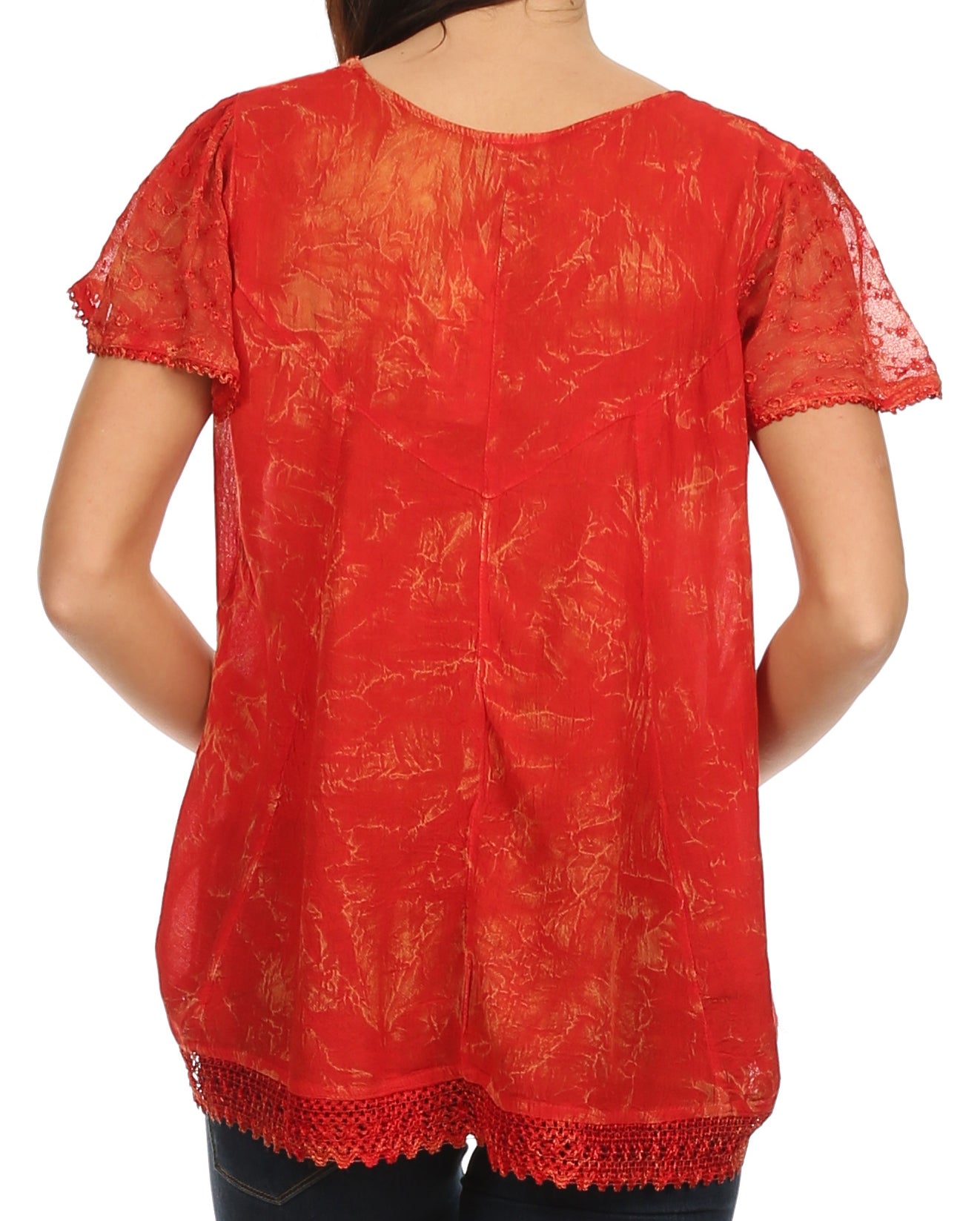 Sakkas Hope Embroidery And Seqiun Accents Summer Blouse - Concordia Style Boutique