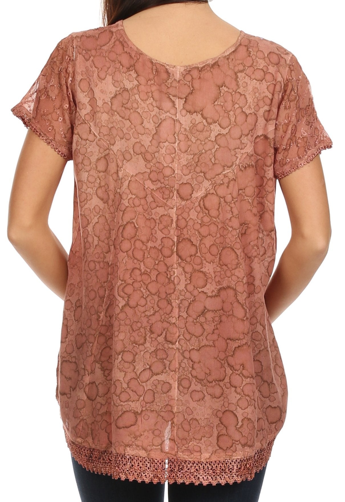 Sakkas Charolette Embroidery And Seqiun Accents Blouse - Concordia Style Boutique