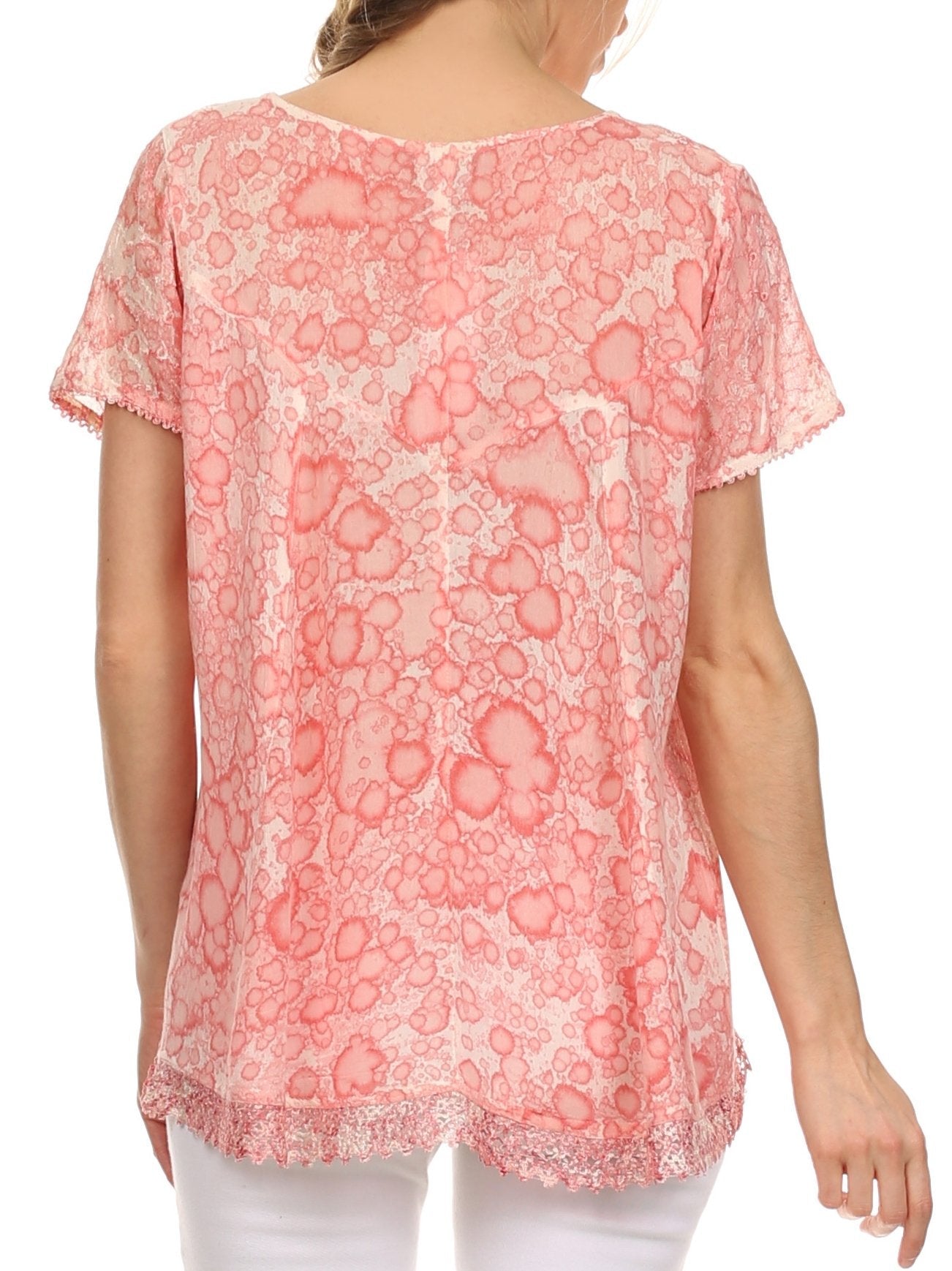Sakkas Charolette Embroidery And Seqiun Accents Blouse - Concordia Style Boutique