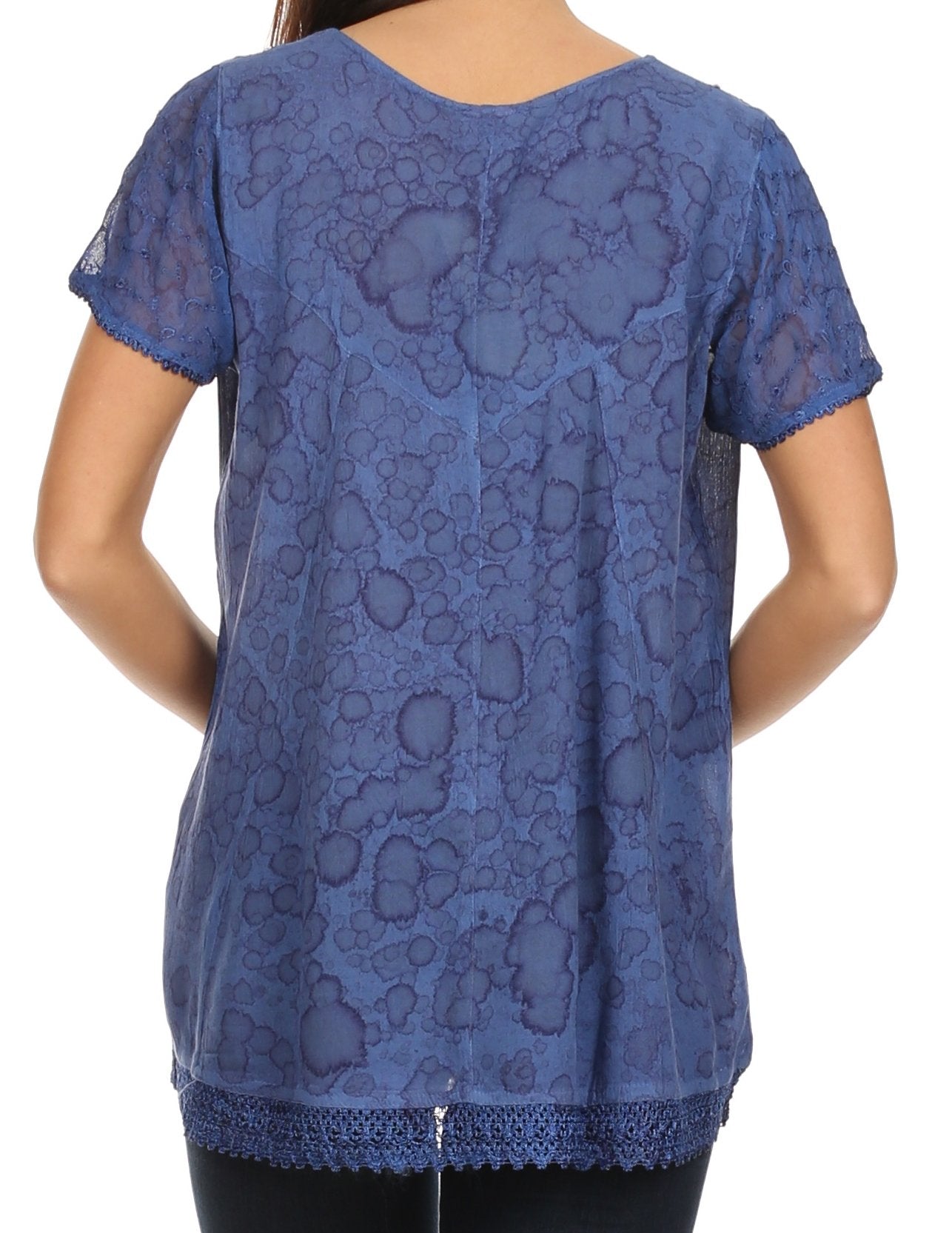 Sakkas Charolette Embroidery And Seqiun Accents Blouse - Concordia Style Boutique