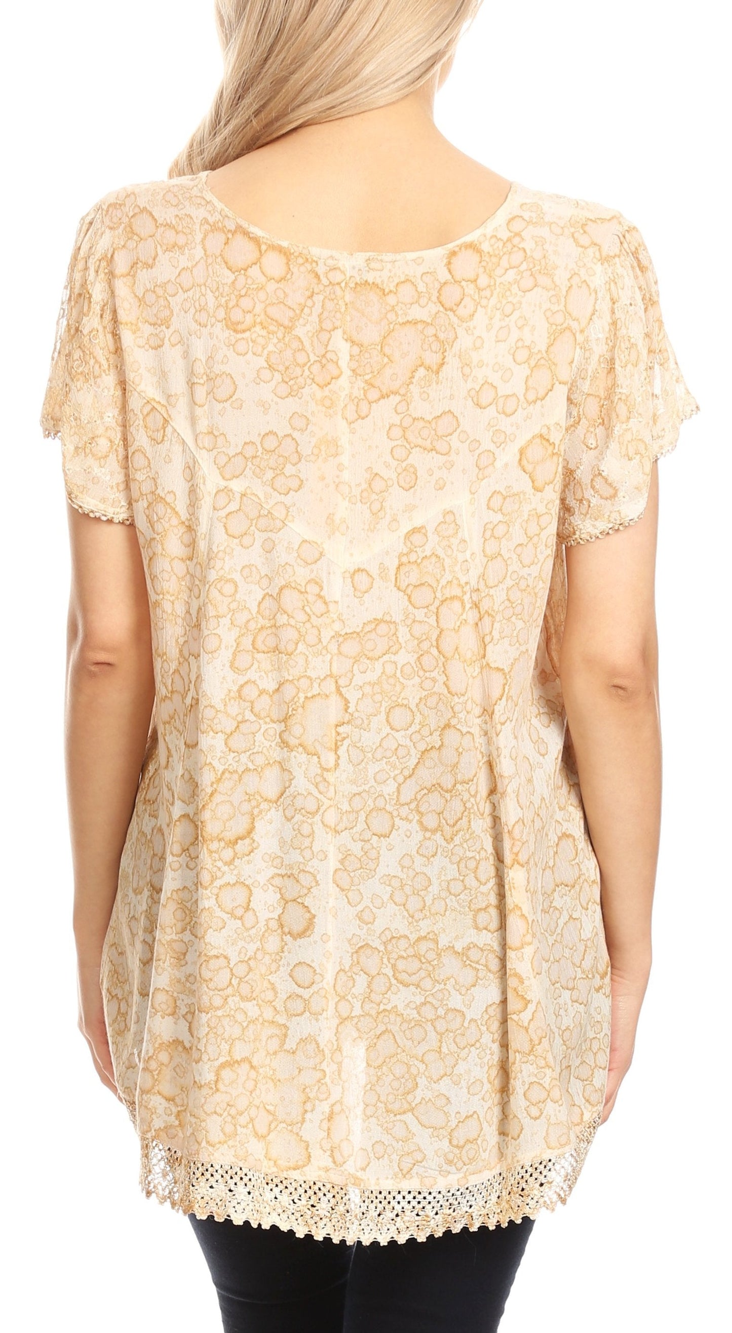 Sakkas Charolette Embroidery And Seqiun Accents Blouse - Concordia Style Boutique