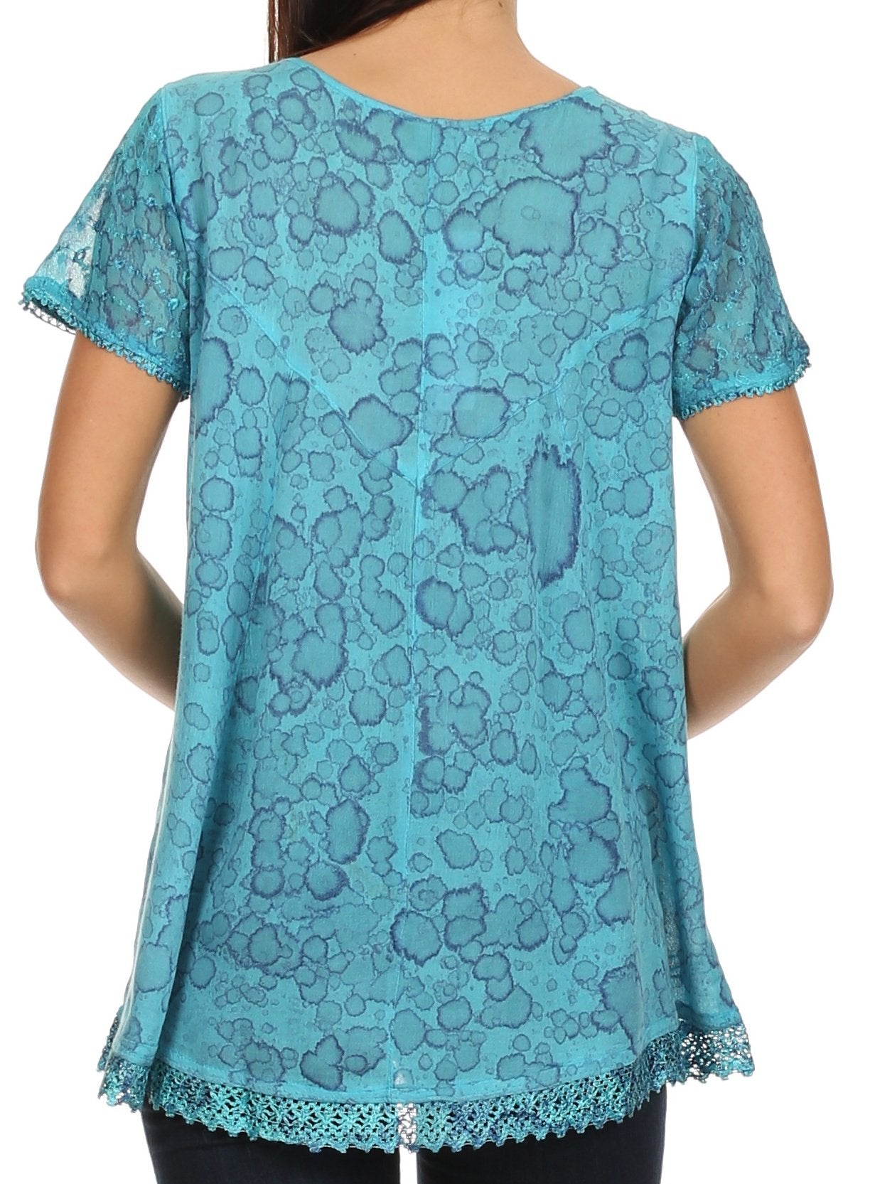 Sakkas Charolette Embroidery And Seqiun Accents Blouse - Concordia Style Boutique